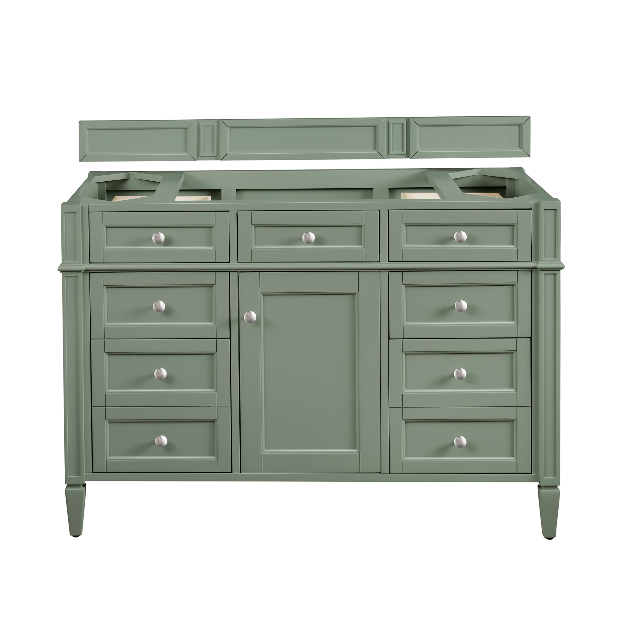 James Martin Vanities 650-V48-M-SC Brittany 48-in Smokey Celadon Bathroom Vanity Base Cabinet without Top