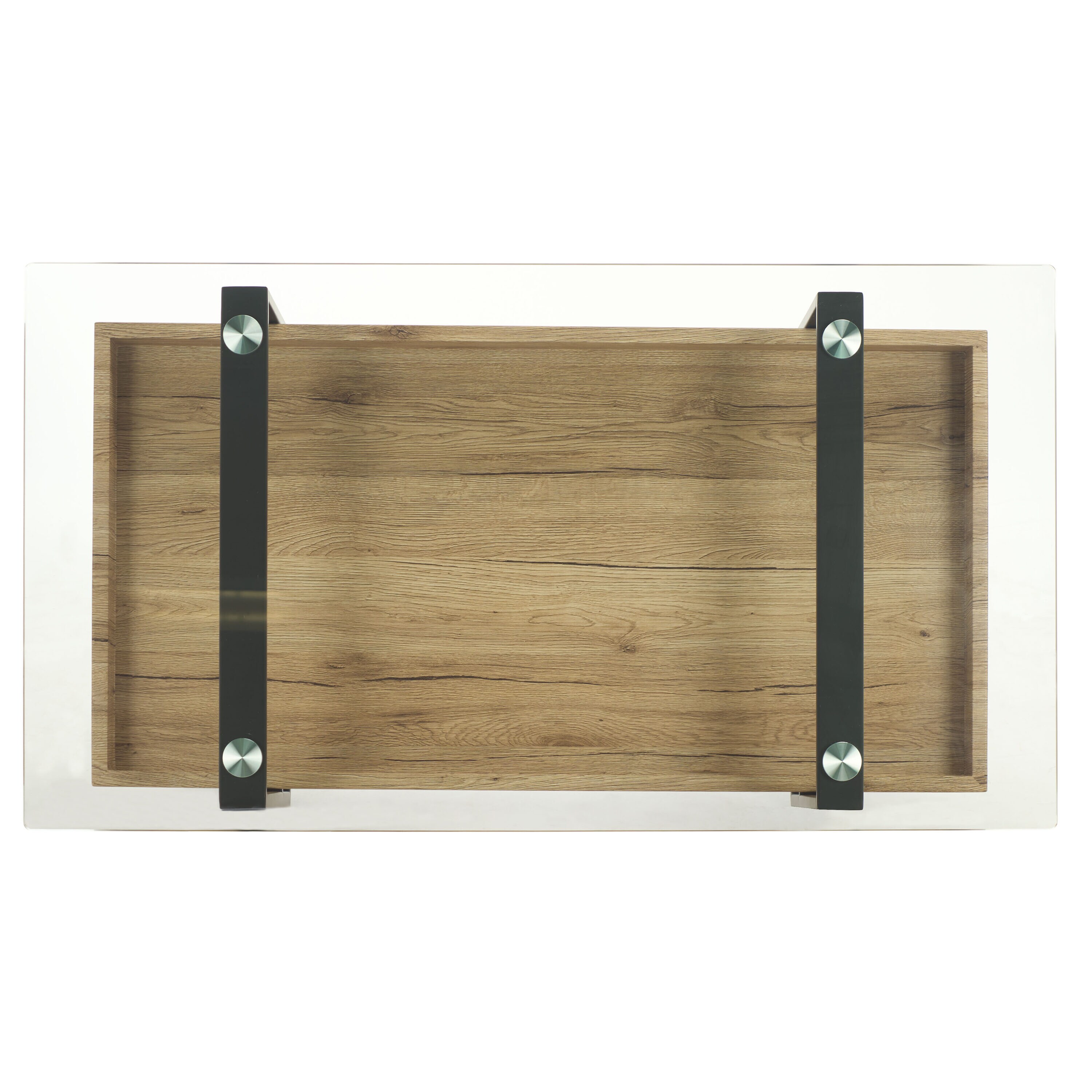 Safavieh Industrial Glass San Remo Paper Veneer/Powder Coated 43.3-in W ...