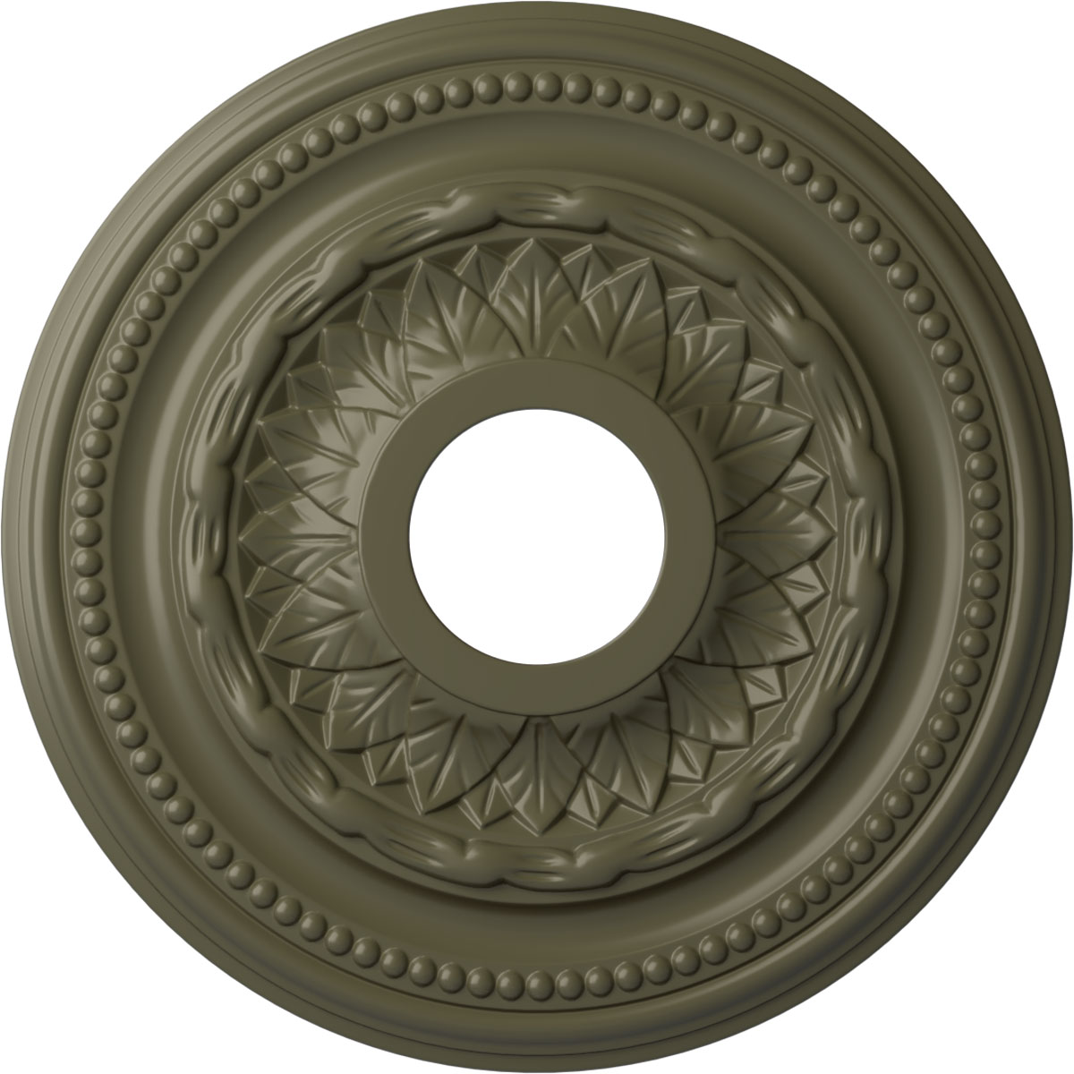 Ekena Millwork CM15GAPTF Galway 15.75-in W x 15.75-in L Painted Turtle Polyurethane Whole Ceiling Medallion