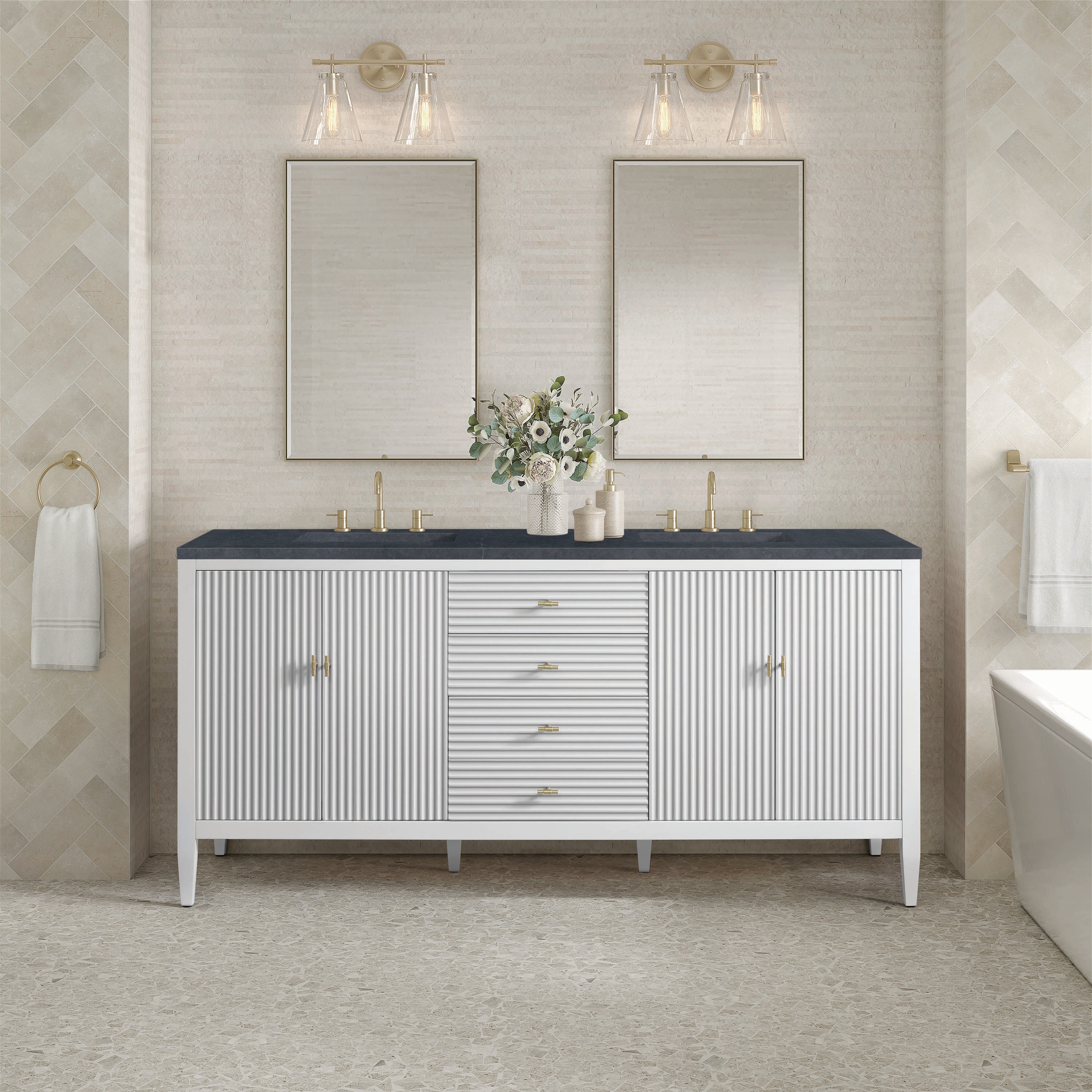 James Martin Vanities 485-V72-BW-3CSP Bath-Vanity-Combo - View #2