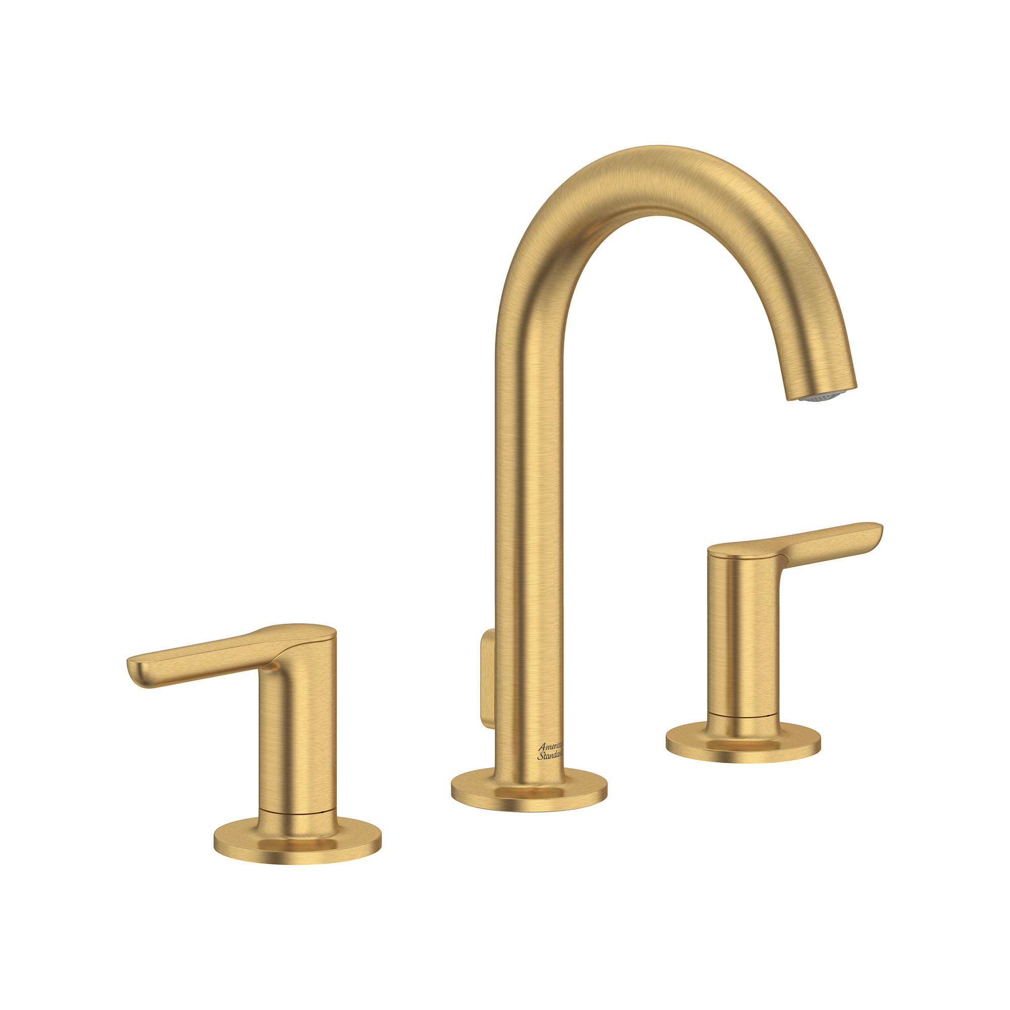 American Standard 7105801.GN0 Studio S Brushed Cool Sunrise Widespread 2-handle High-arc Residential Handle Bathroom Sink Faucet with Drain
