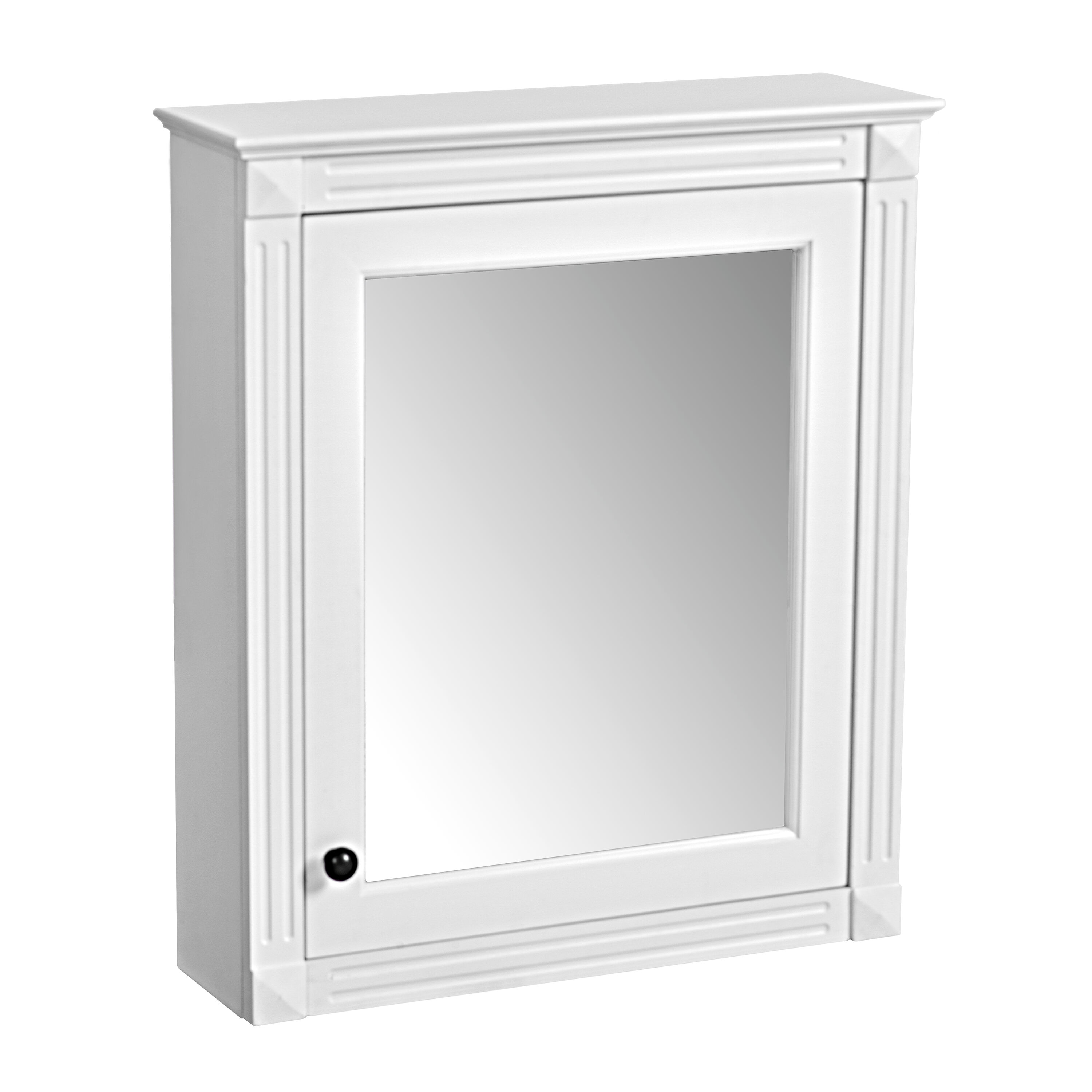 Forclover DASE-P195492K 24-in x 27-in Surface Mount White Mirrored Rectangle Soft Close Medicine Cabinet