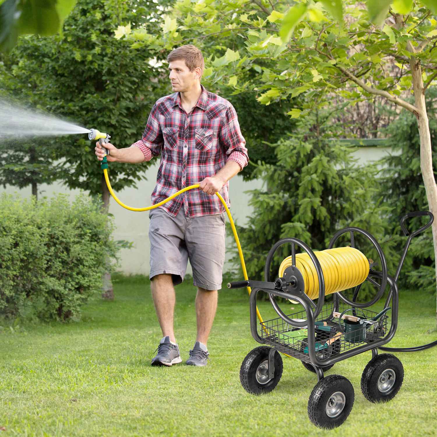 その他 Neighborhood SRL / A-GARDEN HOSE  REEL NEIGHBORHOOD SRL A-GARDEN HOSE REEL CART Garden Hose Reel Cart-4