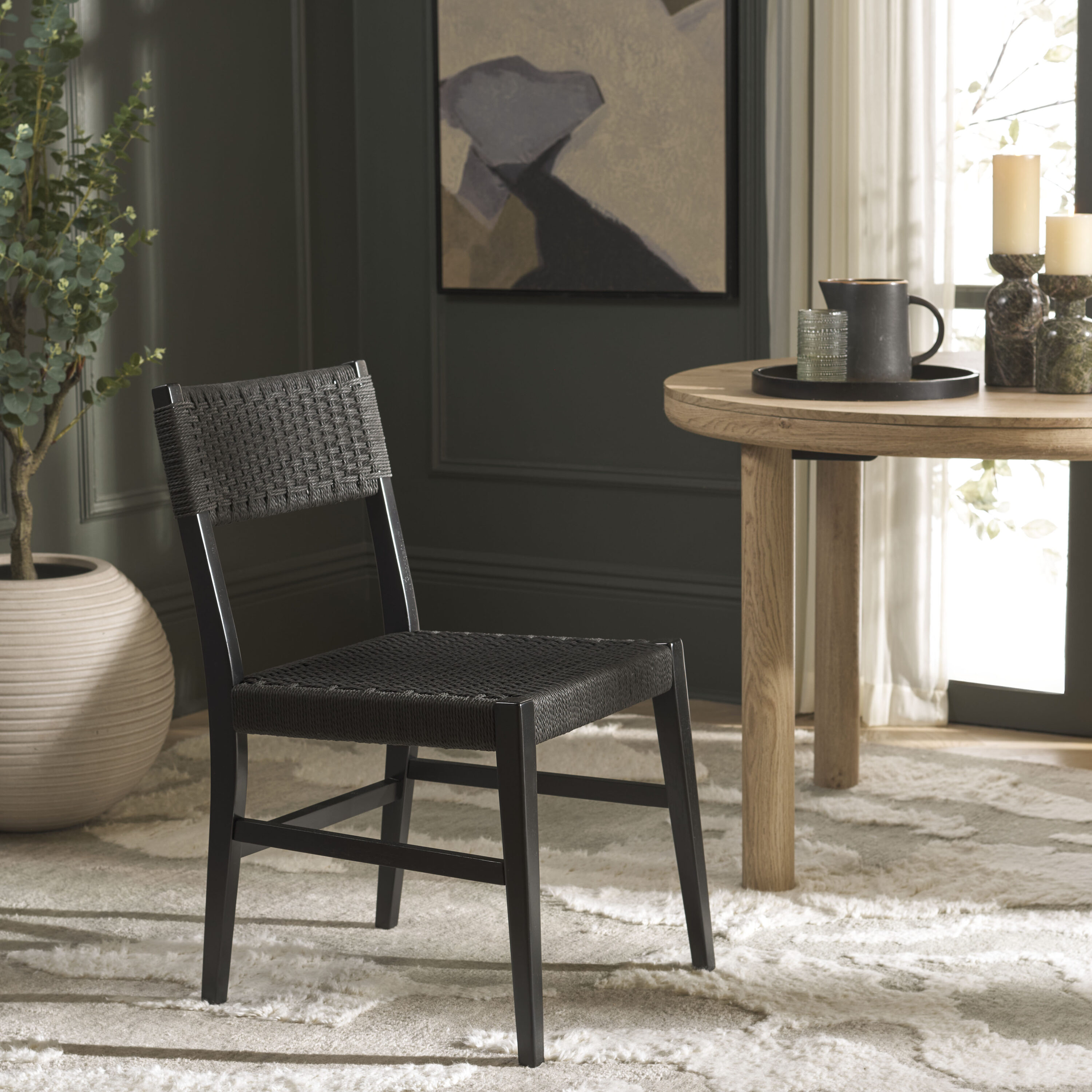 Safavieh Set of Dutton Coastal Dining side chair ( Wood Frame )