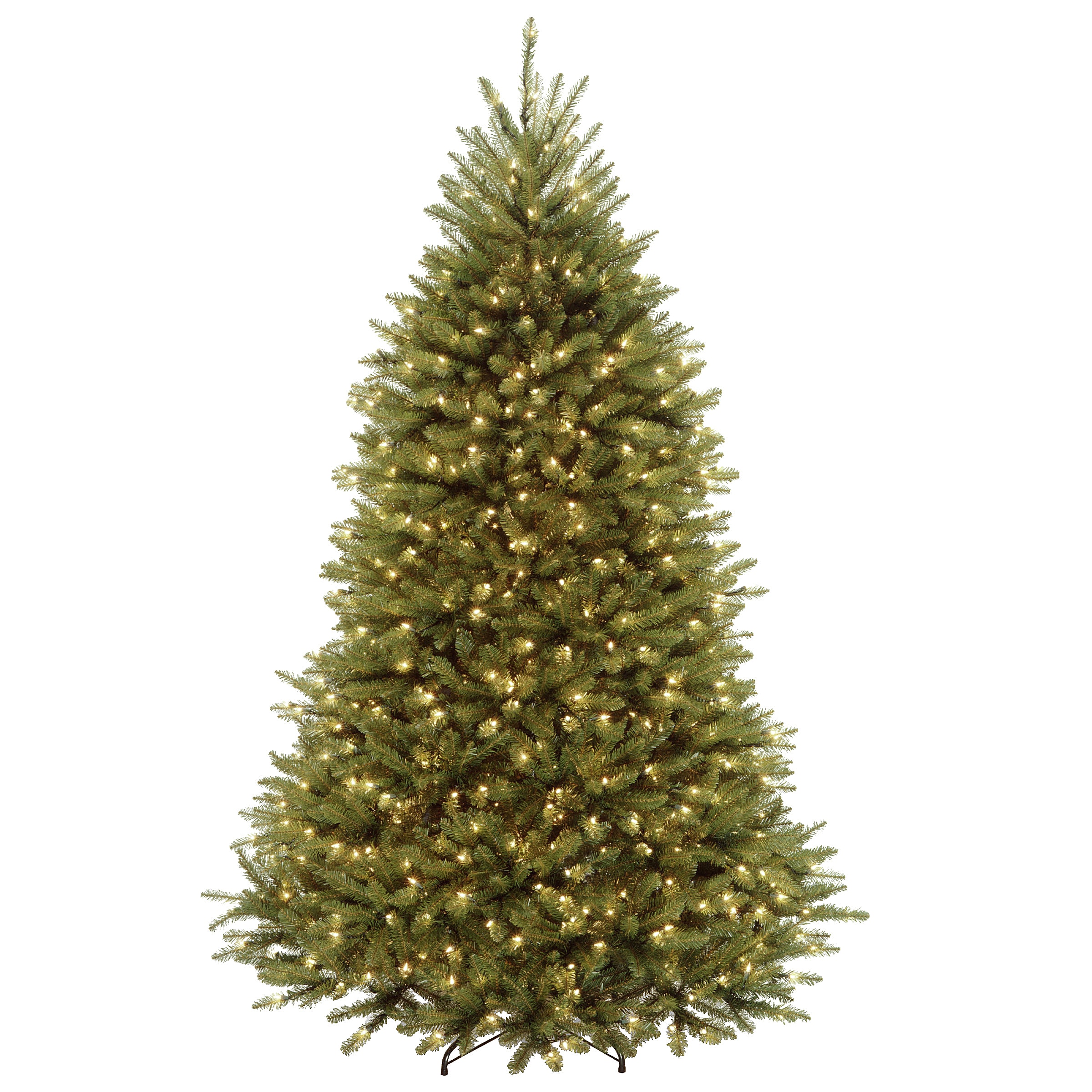 National Tree Company DUH3-D30-75 7.5-ft Dunhill fir Pre-lit Artificial Christmas Tree with Clear LED Lights