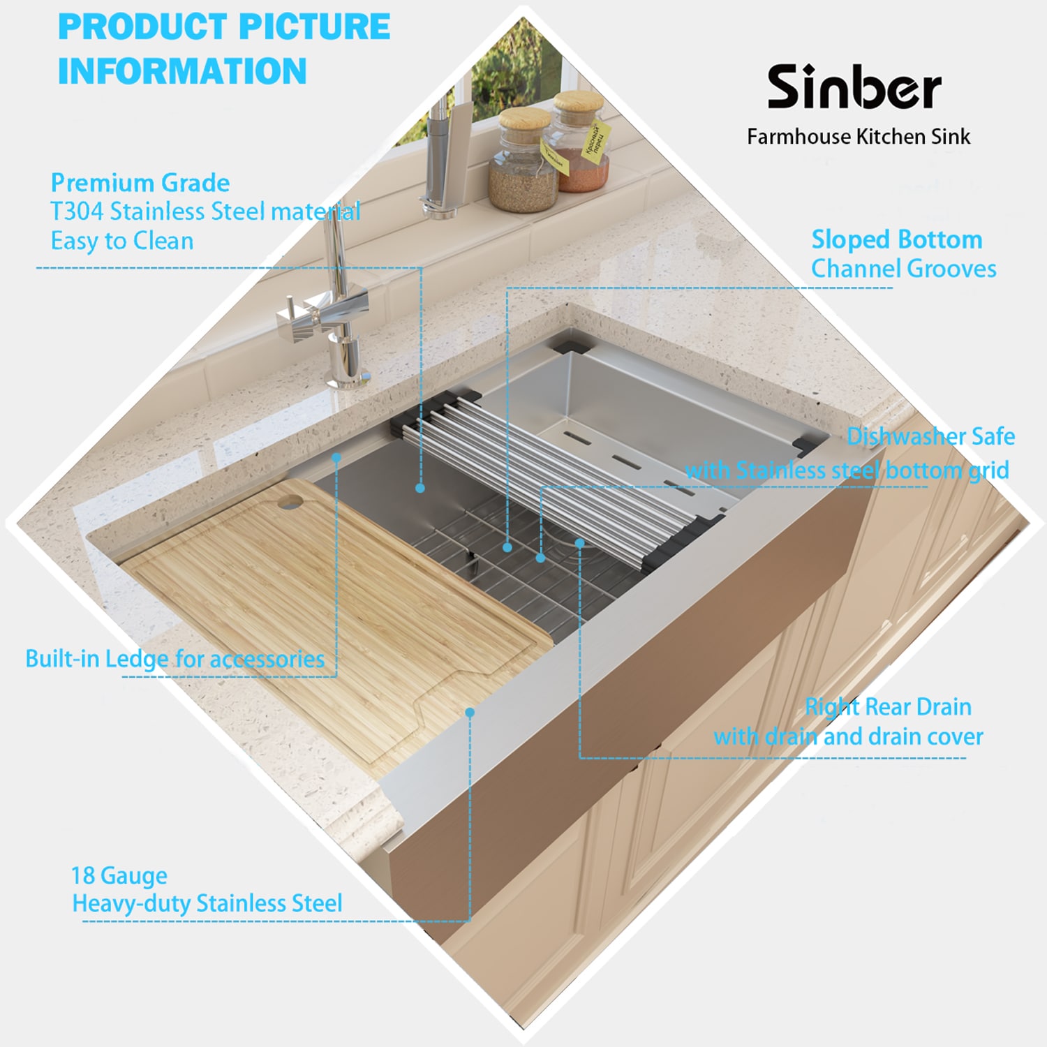 Sinber KSS0005S-OL Kitchen-Sinks - View #3