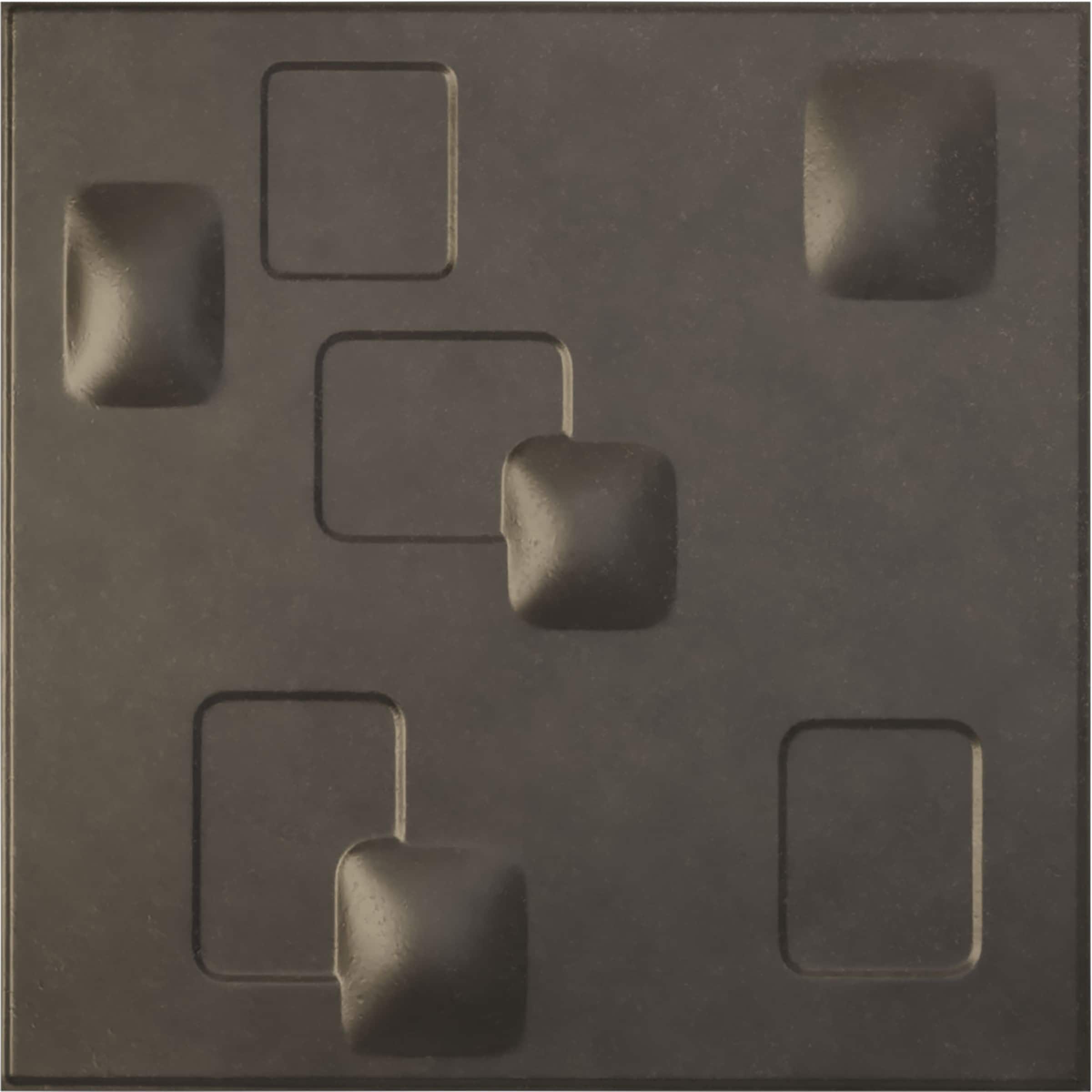 Ekena Millwork WP20X20AVDST-CASE-12 19-5/8-in x 19-5/8-in Embossed Paintable/Stainable Black PVC Wall Panel ( 12 -Pack, Covers 32.04 )