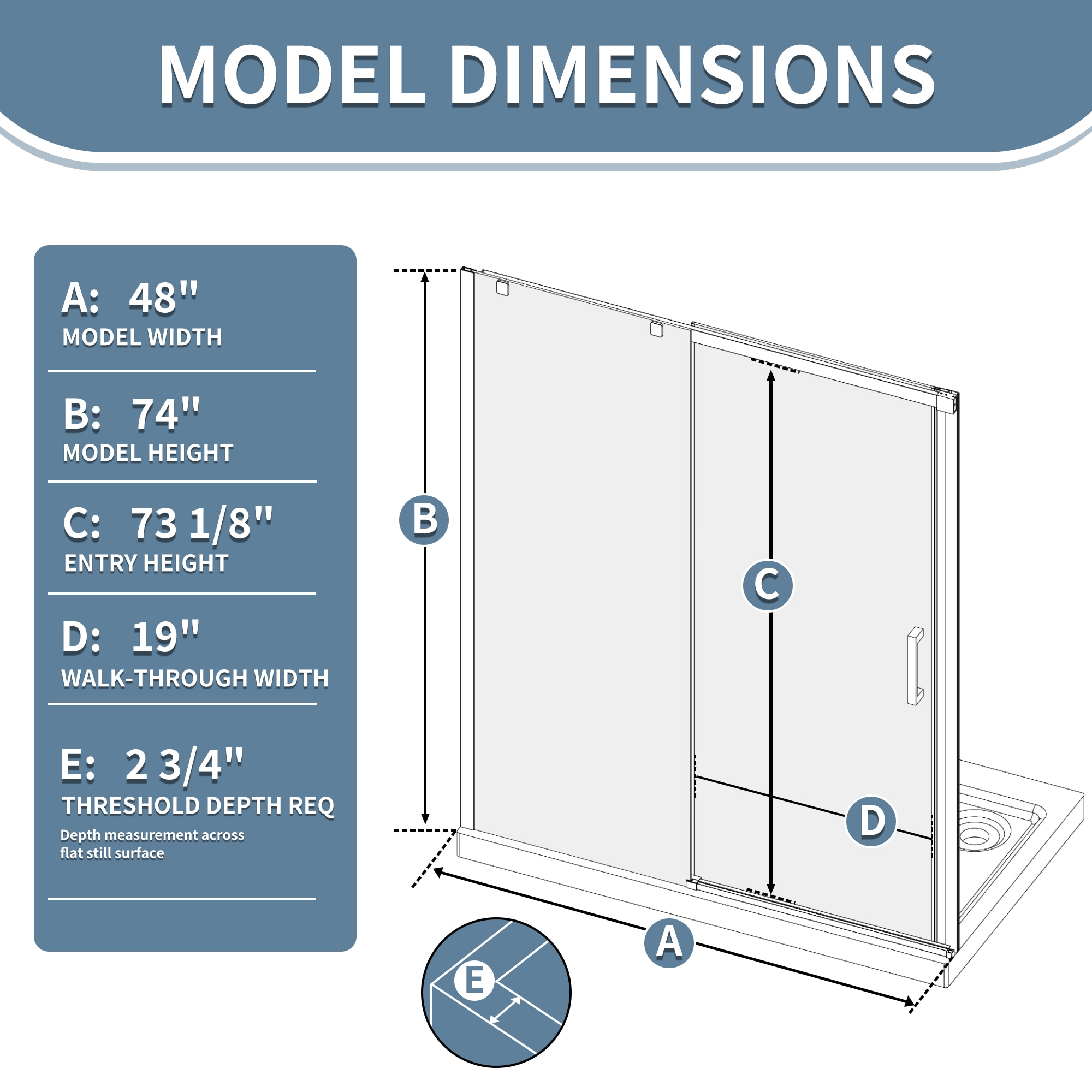 AAZJ JDEX-TF16MR3696 Shower-Doors - View #11
