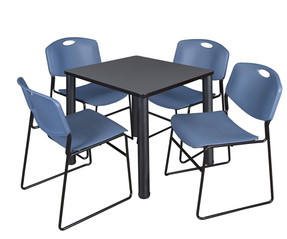 Regency TB3030GYBPBK44BE Breakroom Gray 4-Person Training Table (30-in W x 29-in H)