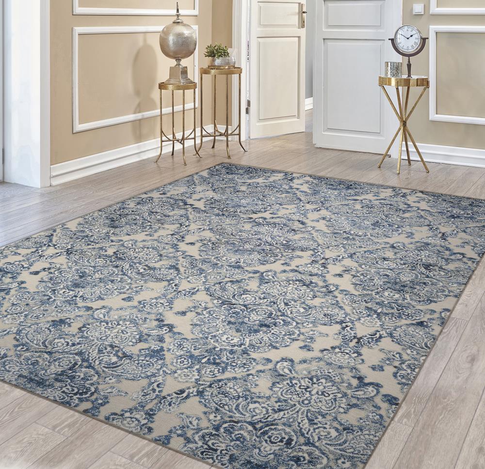 Couristan 39296561311055T Cire 3 x 5 (ft) Polypropylene Lace Rectangular Indoor Floral/Botanical Area rug