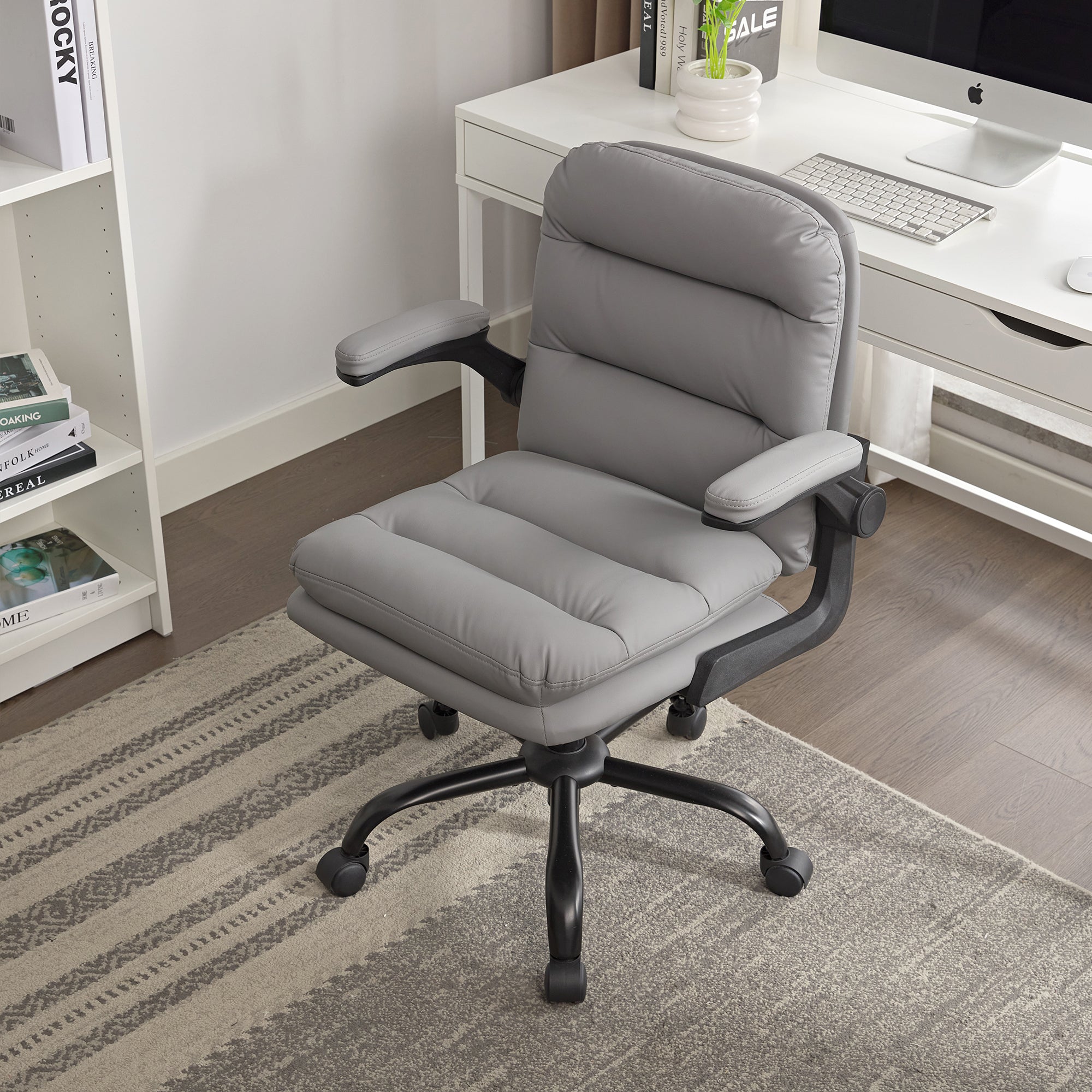 Vecelo LOE-OC23-GRY Office-Chairs - View #2