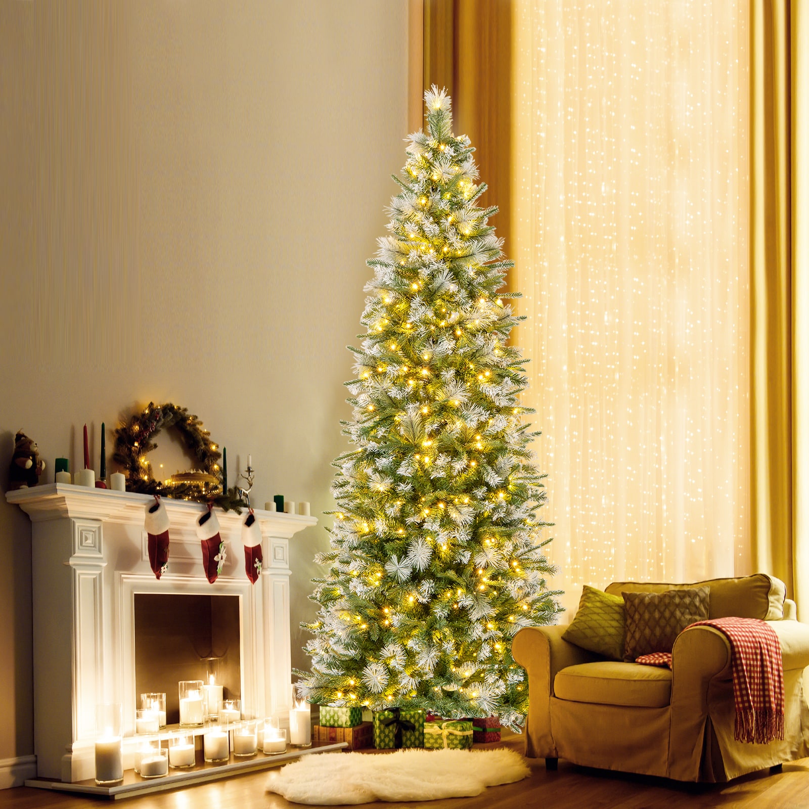 WELLFOR CM-HWY-23443US Artificial-Christmas-Trees - View #3