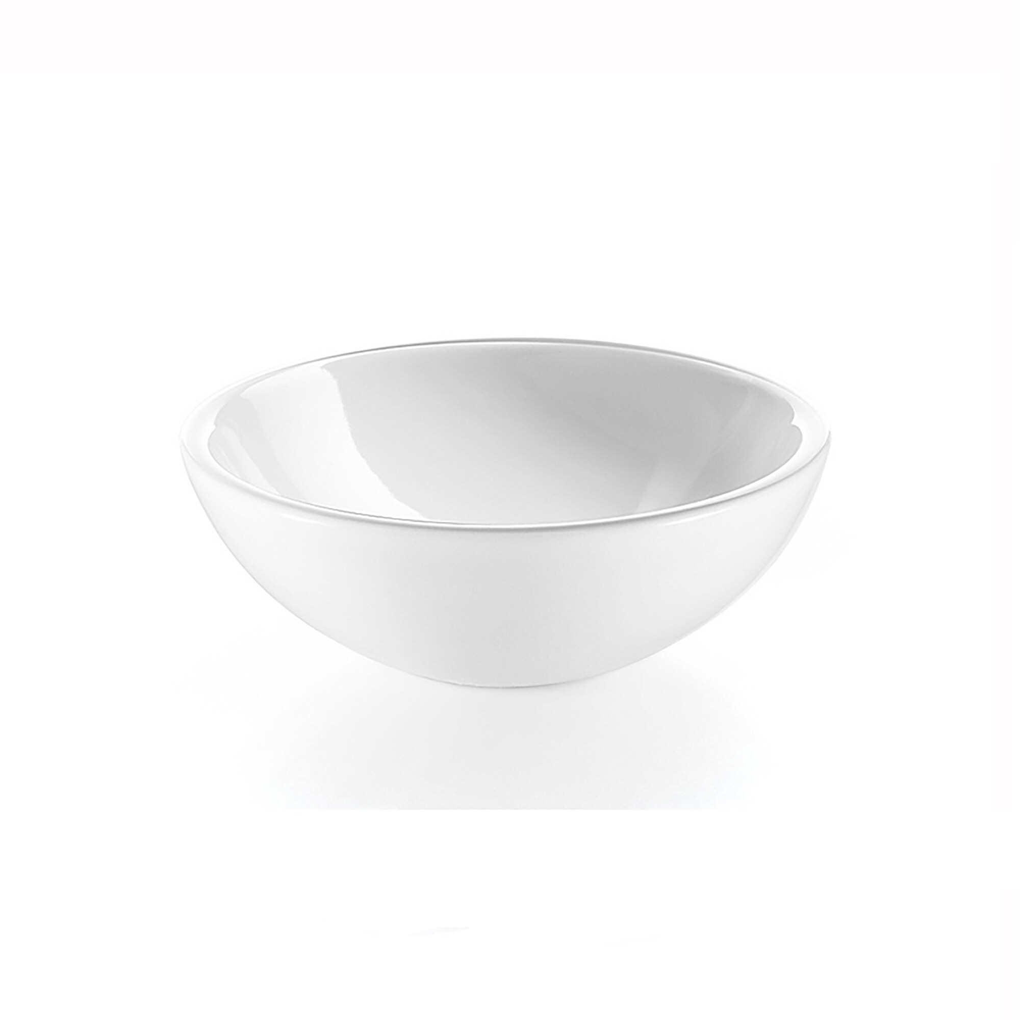 WS Bath Collections TOUCH 53698 Touch Ceramic Vessel Round Modern Ceramic white Bathroom Sink ( 11.8-Inches x 11.8-Inches )