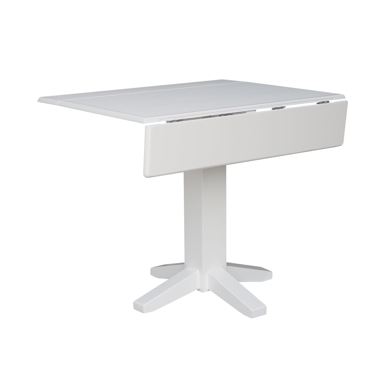 International Concepts White Traditional Extending Drop Leaf Dining ...