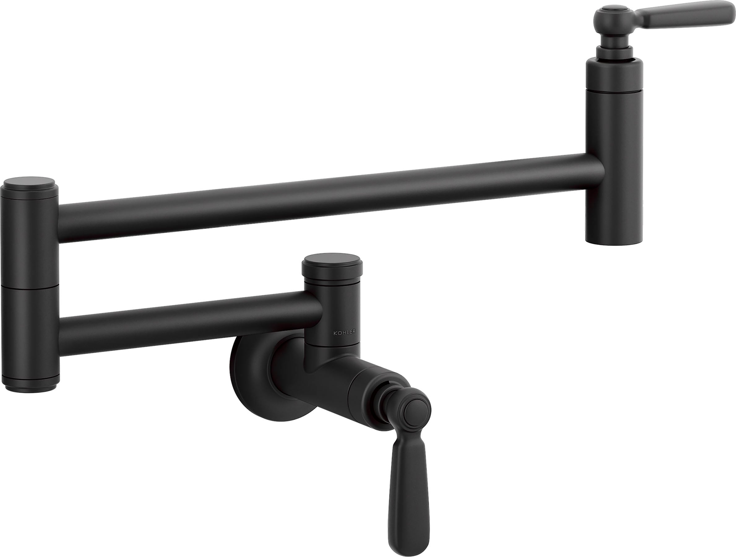 KOHLER Edalyn by Studio McGee Matte Black Single Handle Wall-mount Pot ...