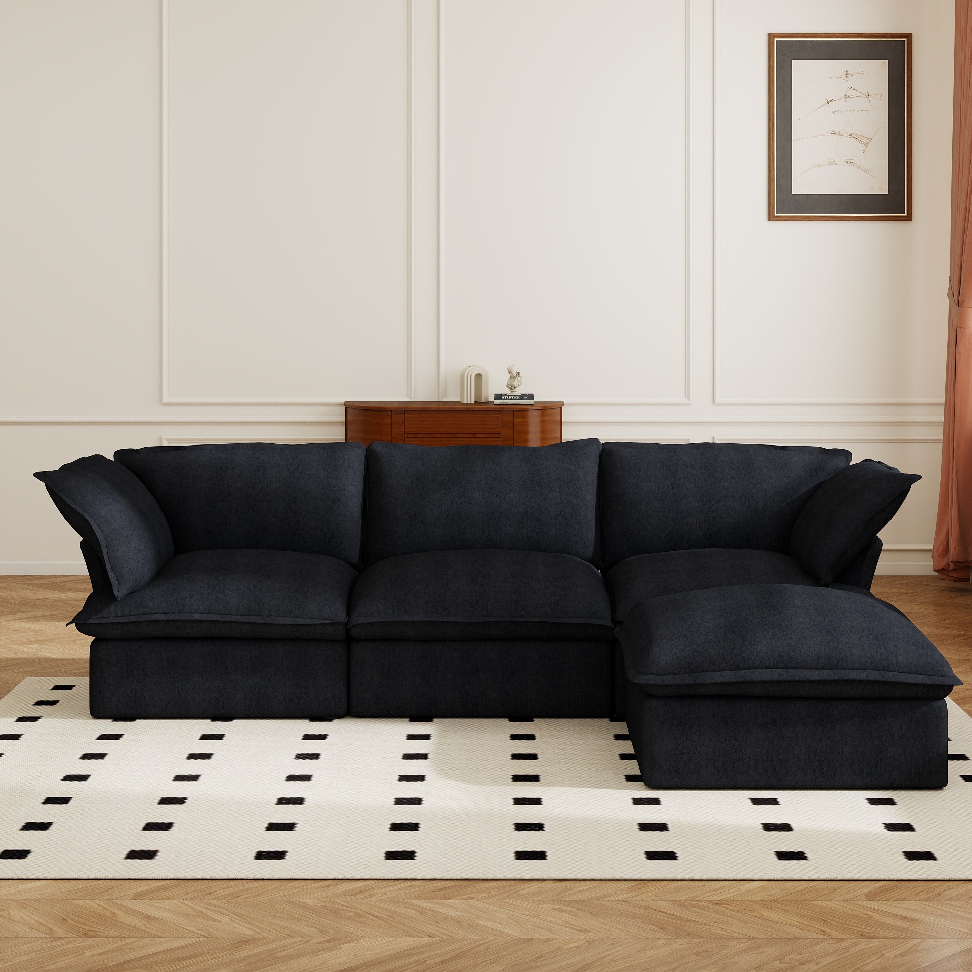 BuotiqHom DH-S3+1-120BK Sofas-Loveseats - View #5