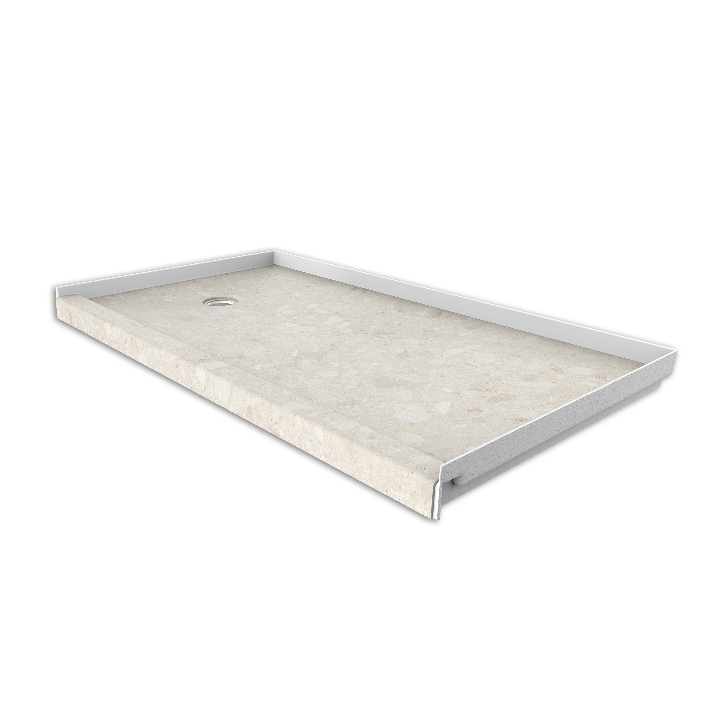 FlexStone FLXSBL6032CA 32-in W x 60-in L Calabria Single Threshold Rectangle Shower pan base with 2.625-in H Threshold (Left Drain)