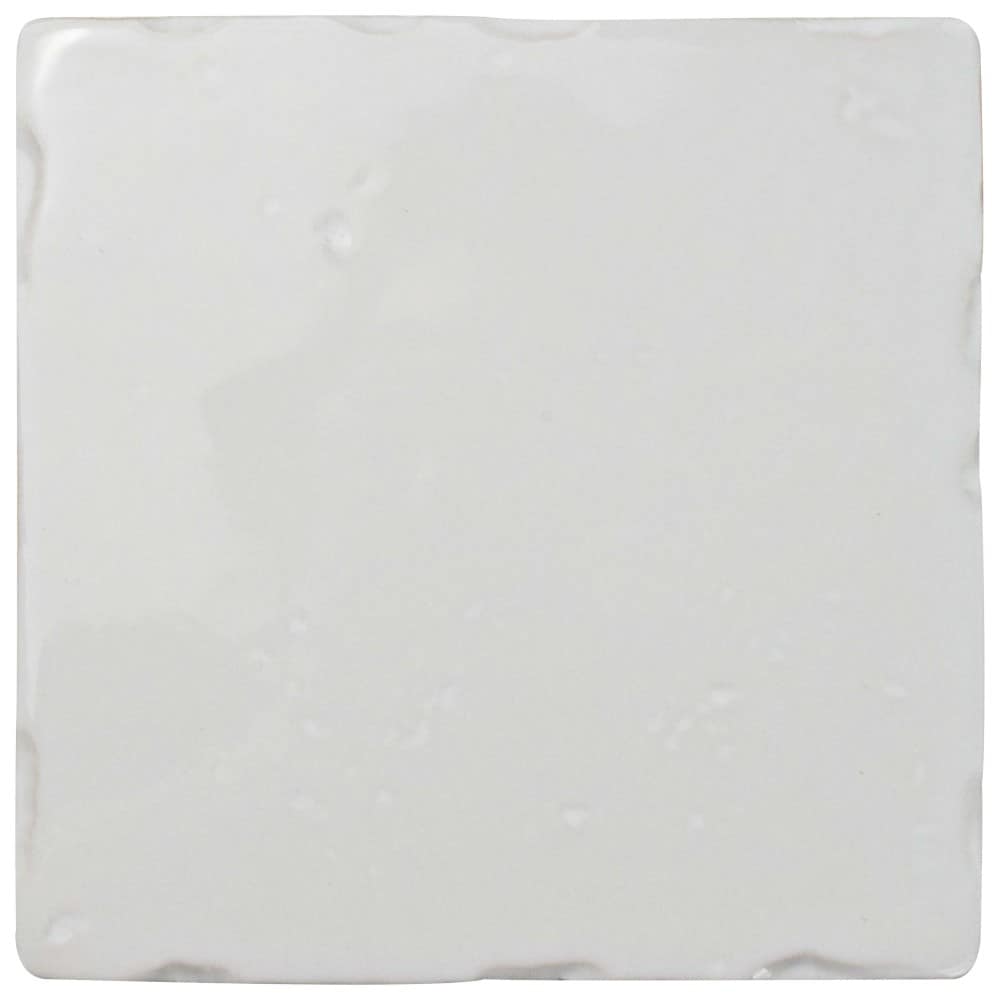 Affinity Tile WNUNBVSQ Novecento Blanco Viejo 5-in x 5-in Glossy Ceramic Handcrafted Look Square Wall Tile (5.7-sq. ft/ Carton)