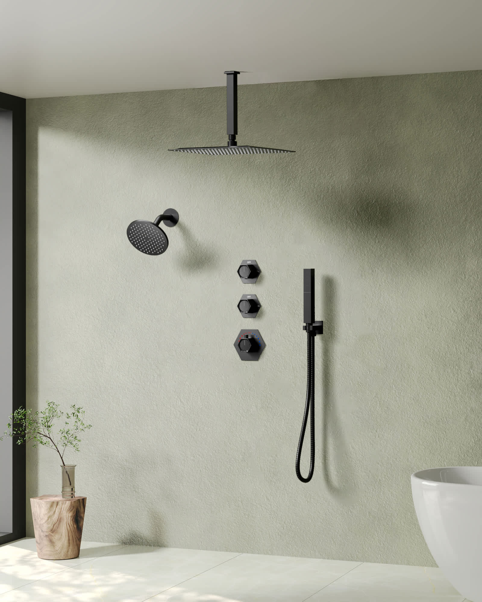 EVERSTEIN SFS-1041-BK12 Tub-Shower-Faucets - View #12