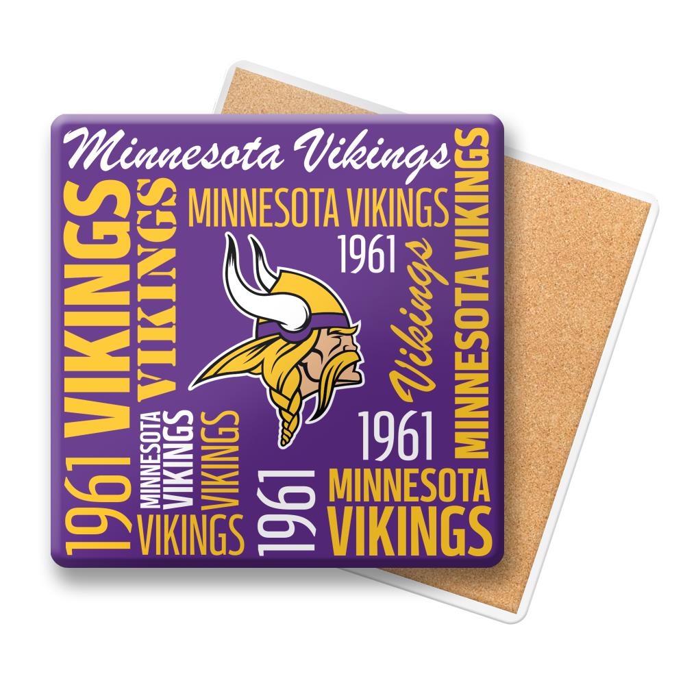 Boelter Brands NFL Minnesota Vikings 6-Pack Multiple colors Ceramic Square  Coaster(s) at