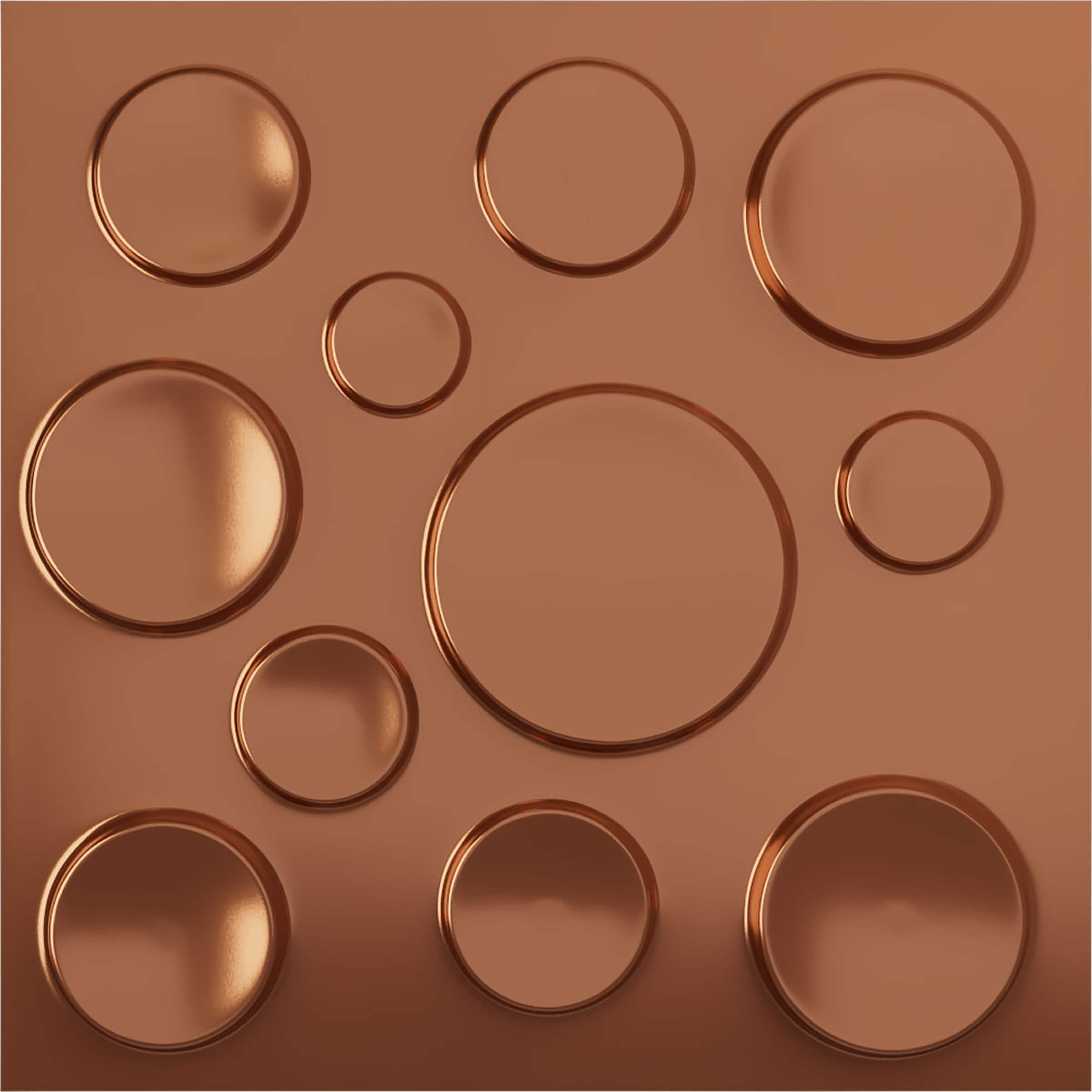 Ekena Millwork WP20X20CSBCO 19-5/8-in x 19-5/8-in Embossed Paintable/Stainable Copper PVC Abstract Wall Panel ( 2.67-sq ft )