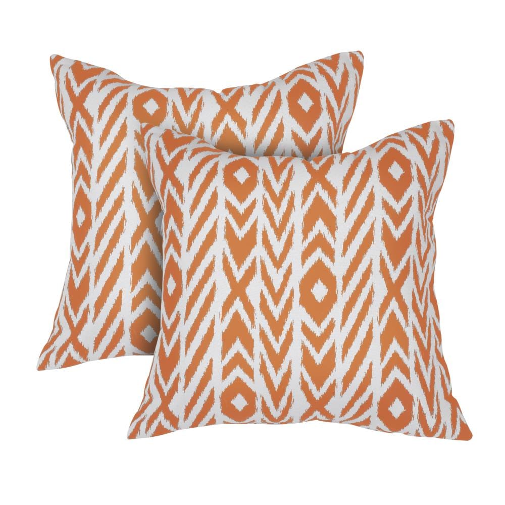 Astella KT2-TP24-FA42 Pacifica 2-Pack Ikat Fire Island Tuscan Square Throw Pillow