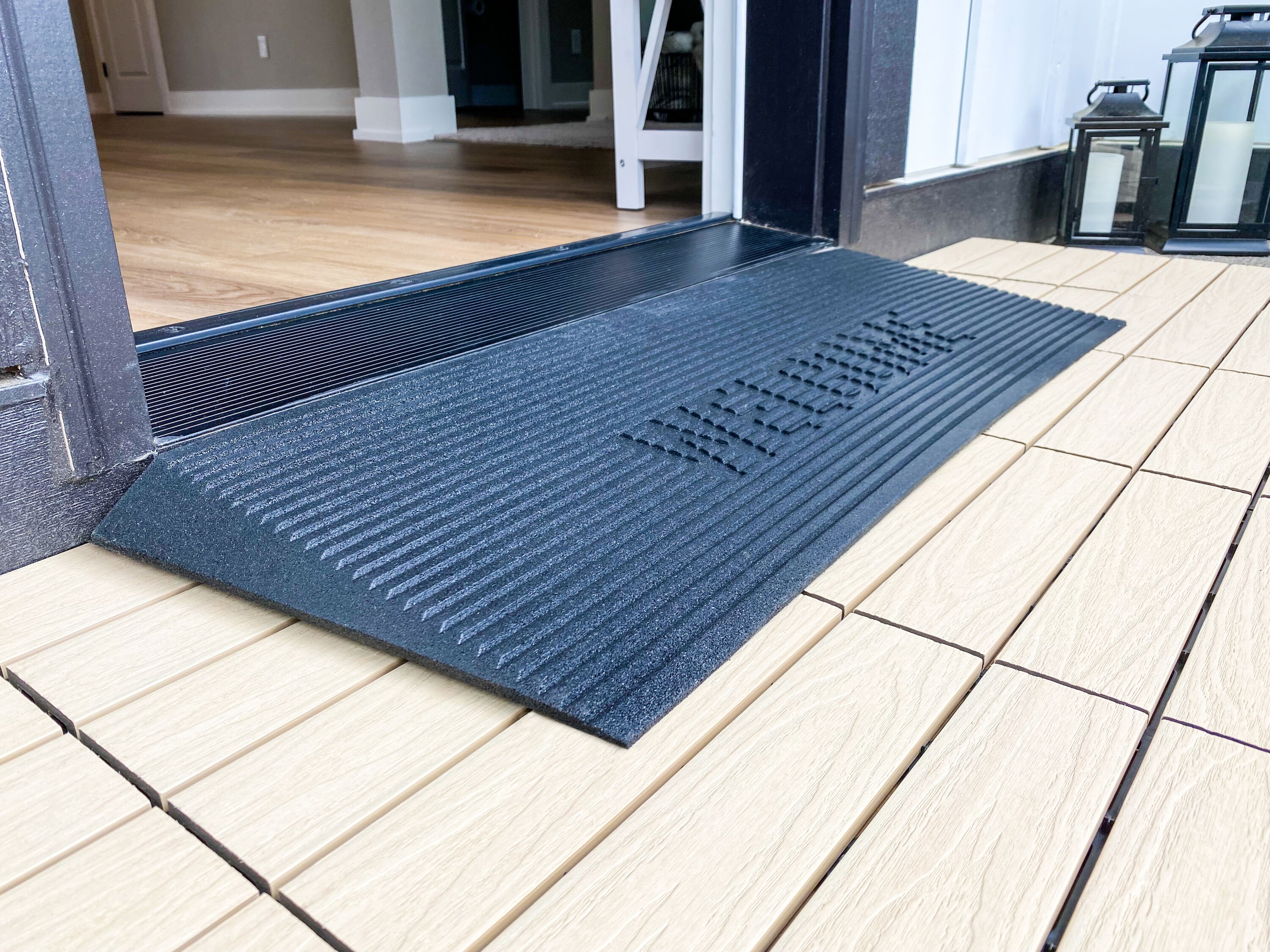 EZAccess TRANSITIONS 2-1/2 inch Angled Entry Mat :: portable, anti-slip  ramp for sliding doors