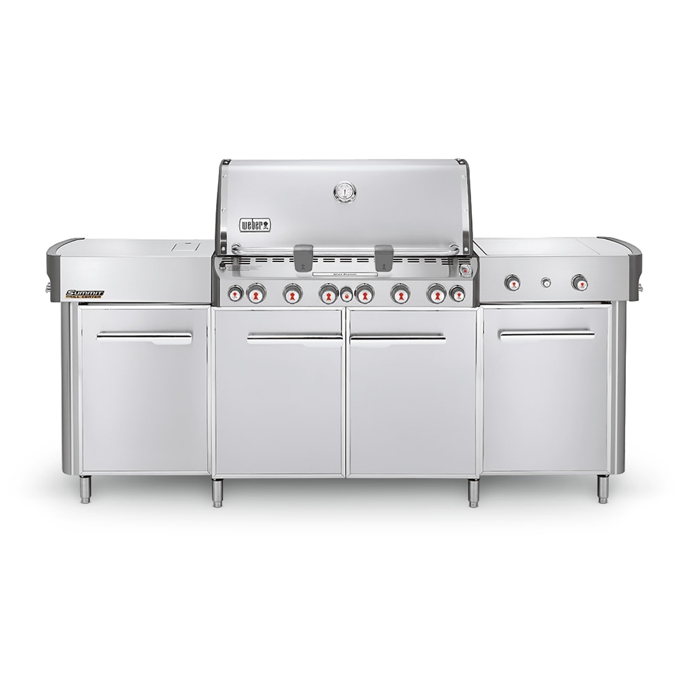 Summit Stainless Steel 6-Burner Liquid Propane Infrared Gas Grill with 1 Side Burner with Burner with Integrated Box in the Gas Grills department at Lowes.com