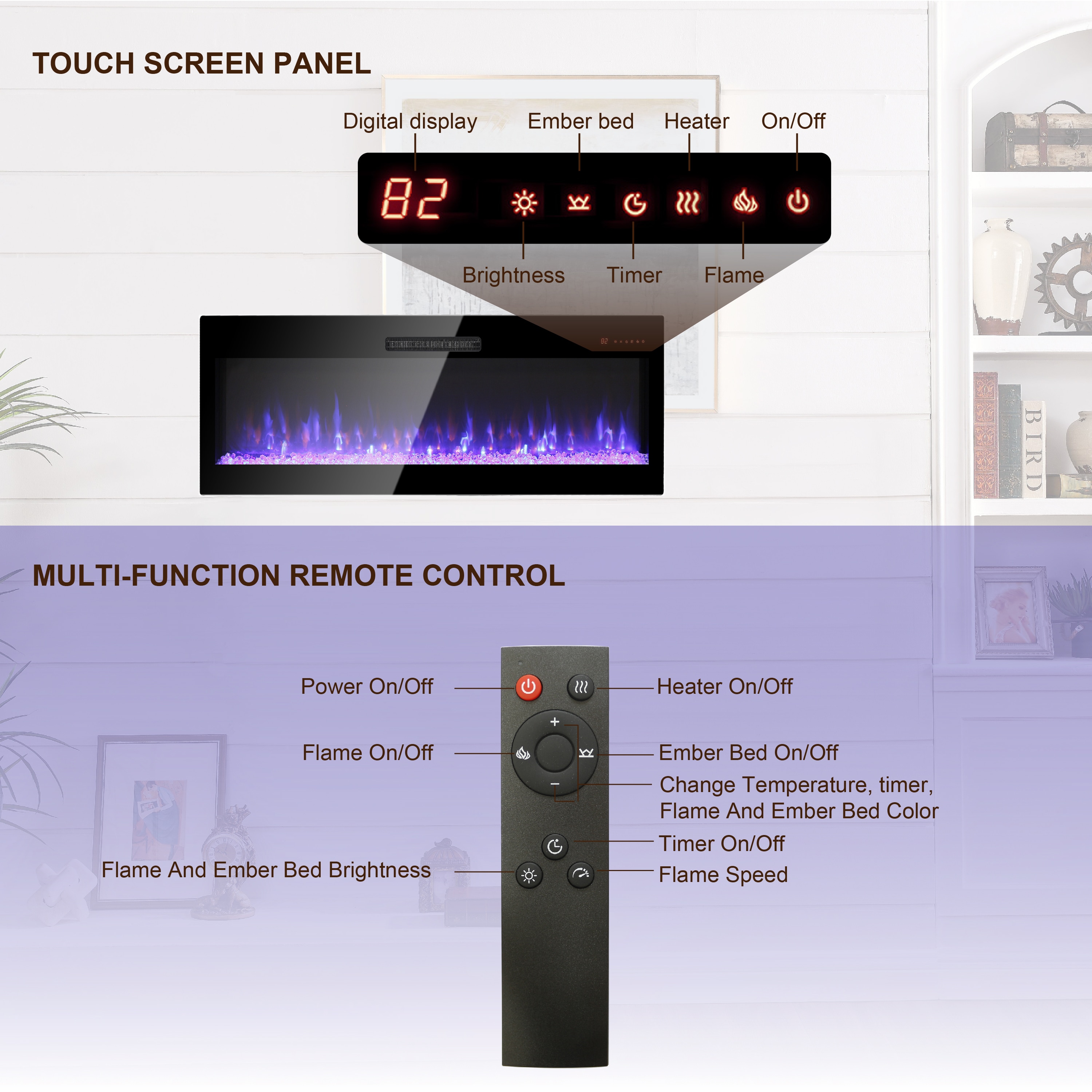 Mondawe MO-CB79416 Electric-Fireplaces - View #2