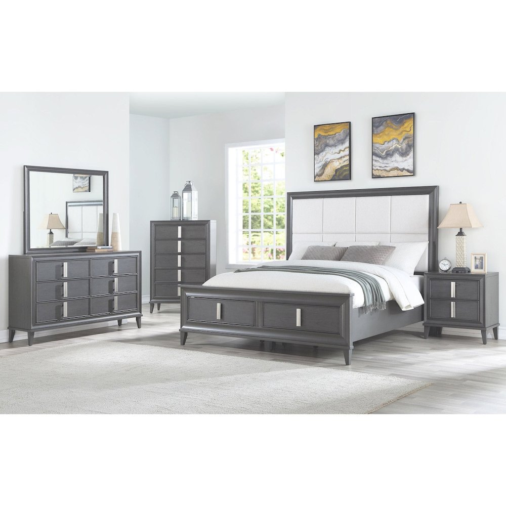 Alpine Furniture Lorraine Mirror Dark Grey