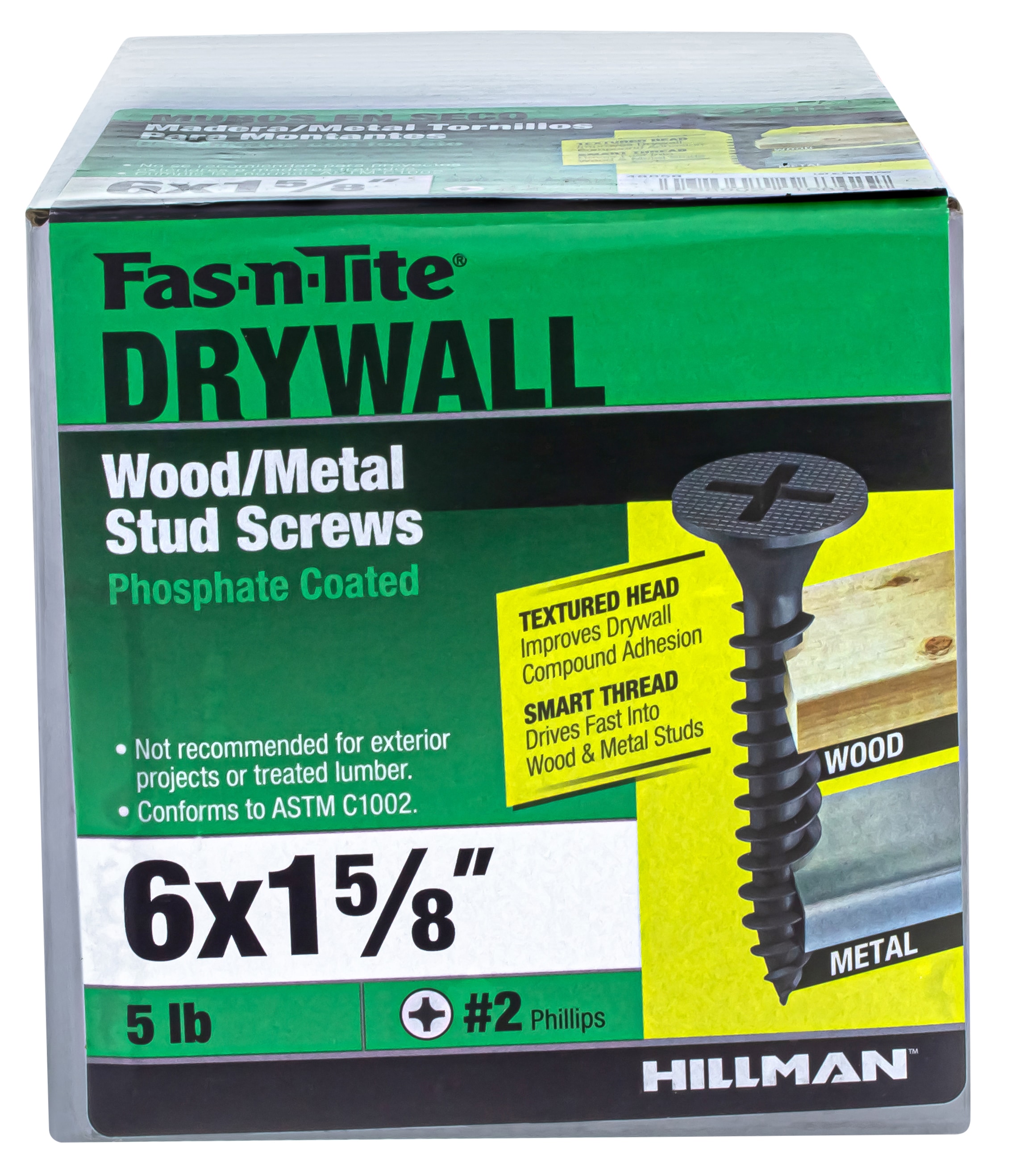 Fas-n-Tite #6 x 1-5/8-in Bugle Coarse Thread Drywall Screws 5-lb