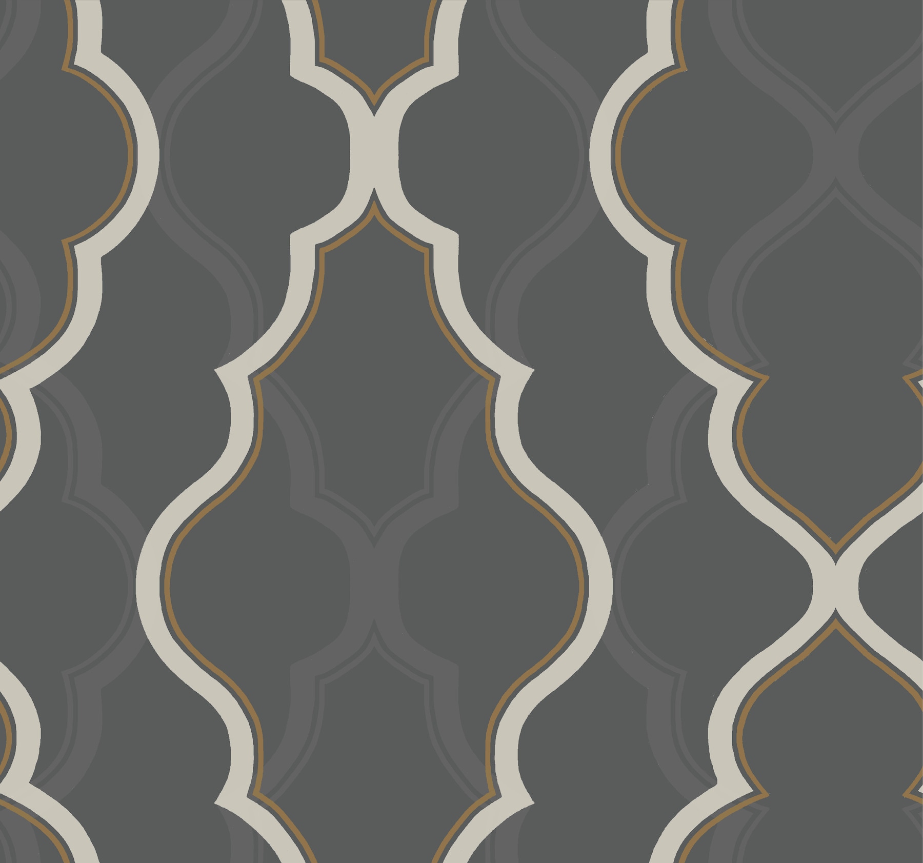 York Wallcoverings CI2395 60.8-Sq. Feet Black Non-woven Damask Unpasted Wallpaper