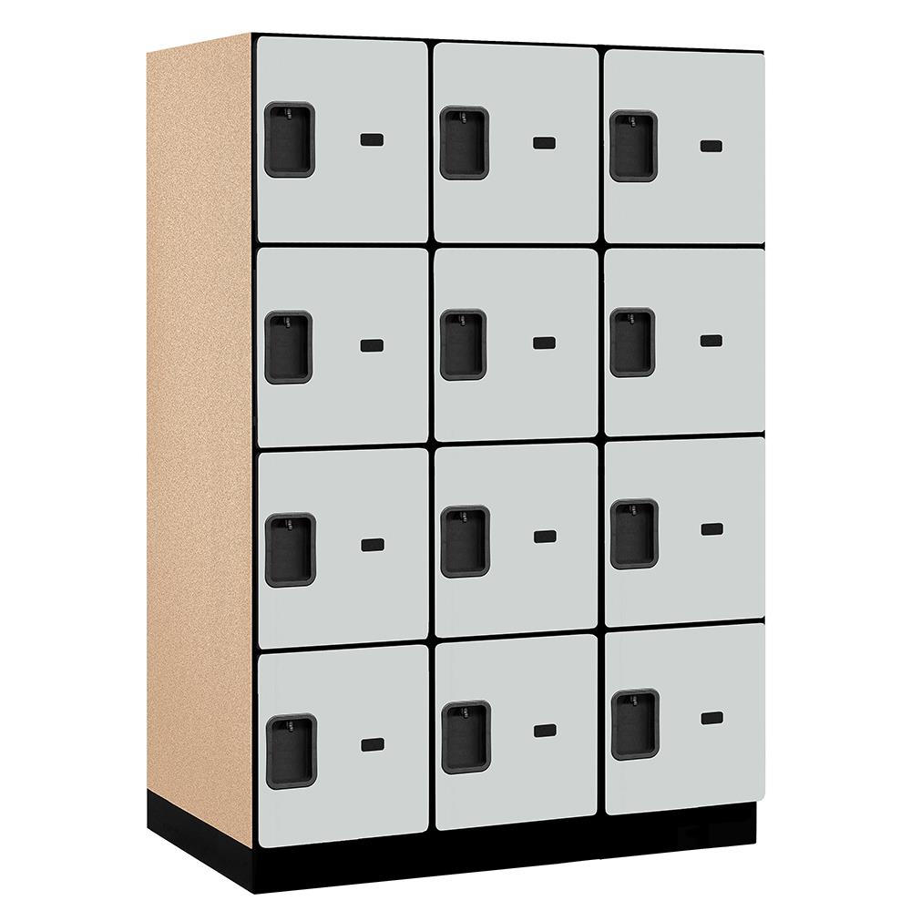 24-Inch Grey Salsbury Industries Open Access Designer Wood Locker 