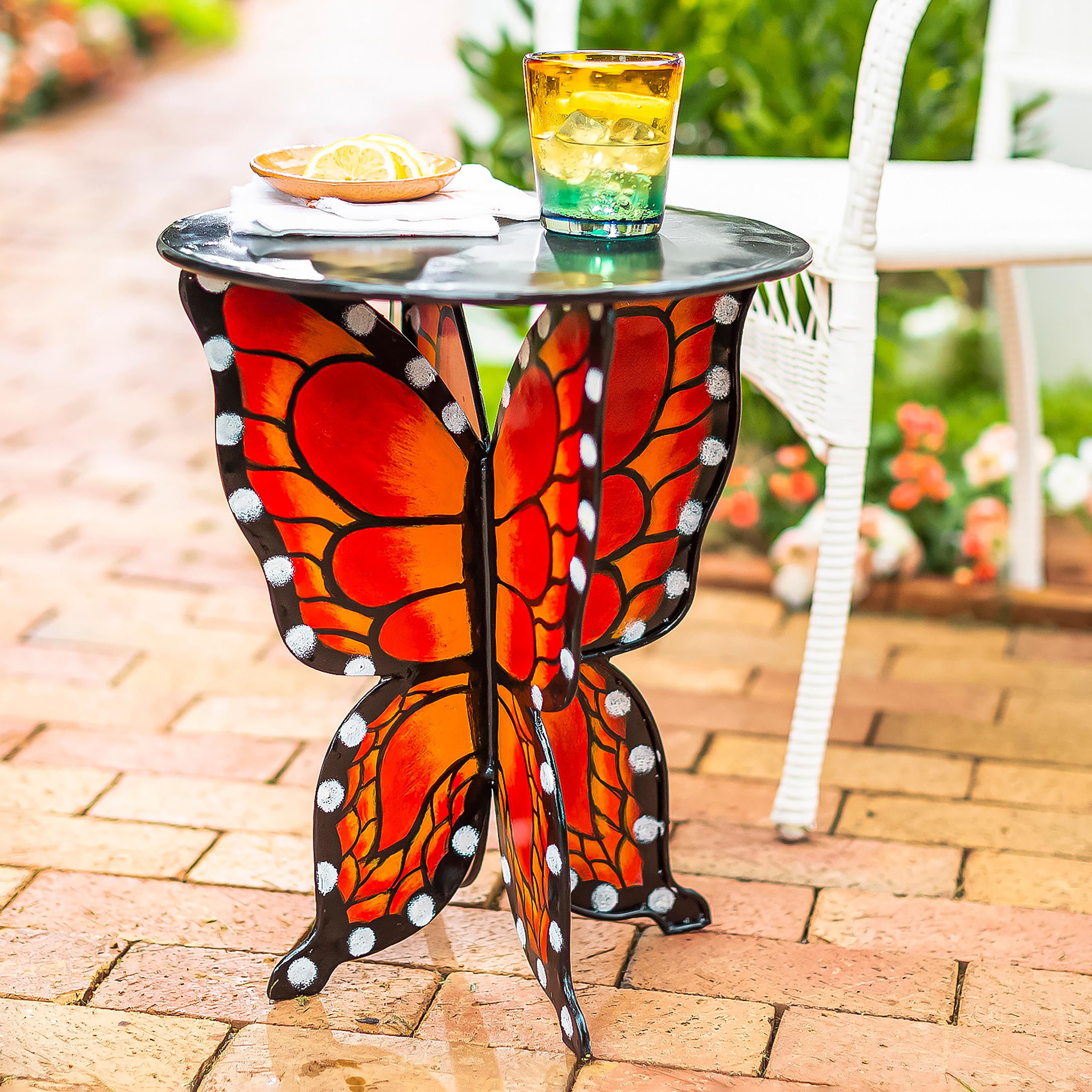Evergreen FN9412 Round Outdoor End Table 15-in W x 15-in L