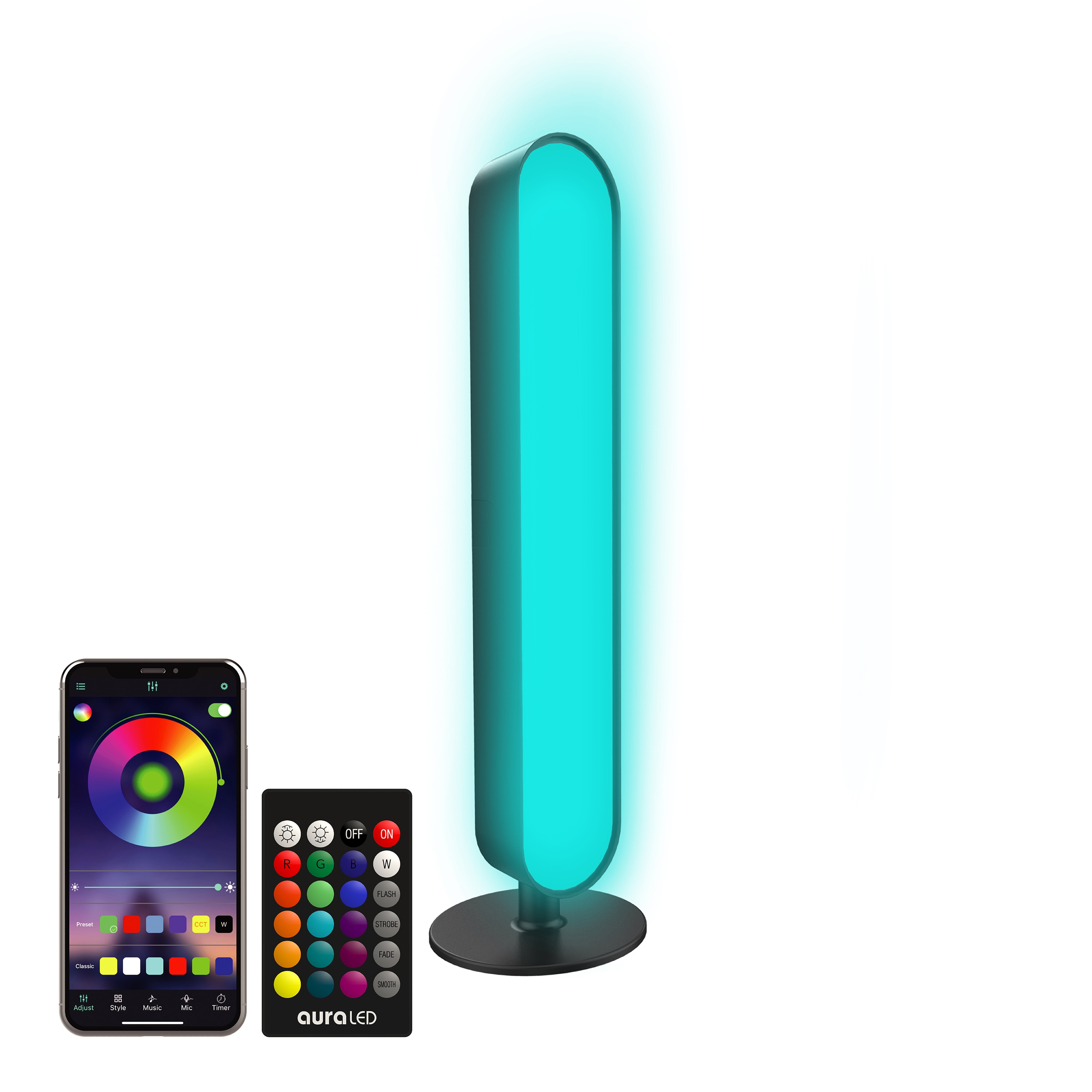 Tzumi Aura 10 ft. LED USB Powered Trimmable RGB Under Cabinet