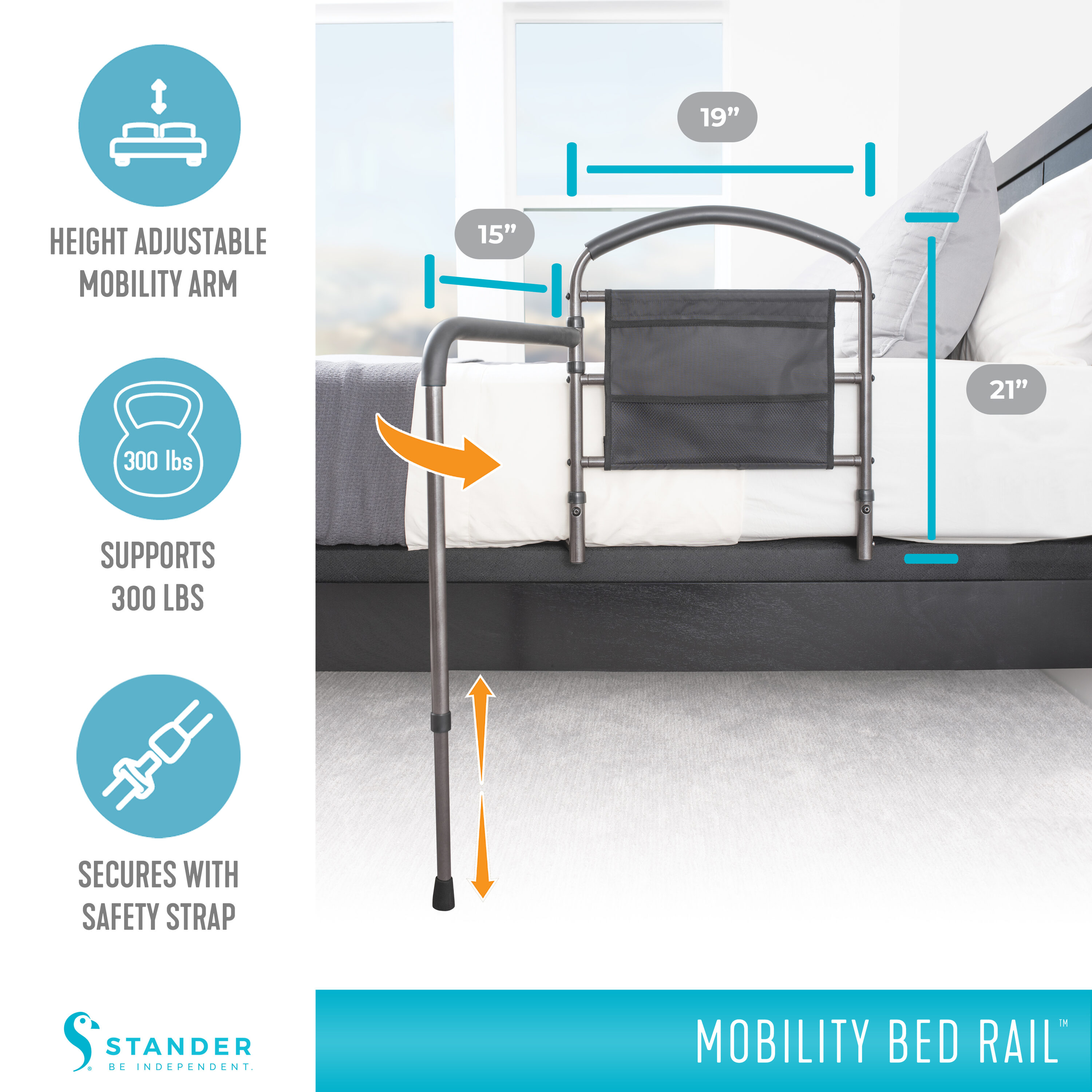 Stander 5850 Bed-Rails - View #3