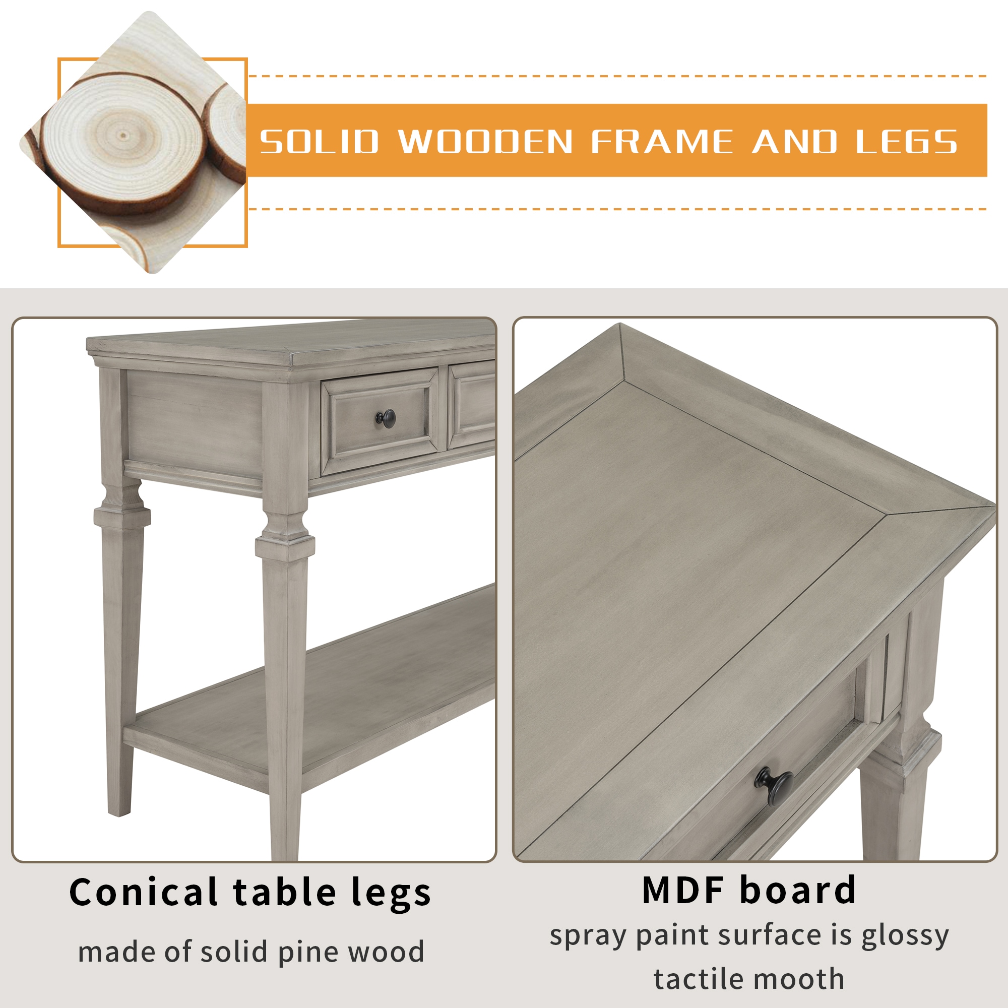 Mondawe OR-W6438K-TR Console-Sofa-Tables - View #5