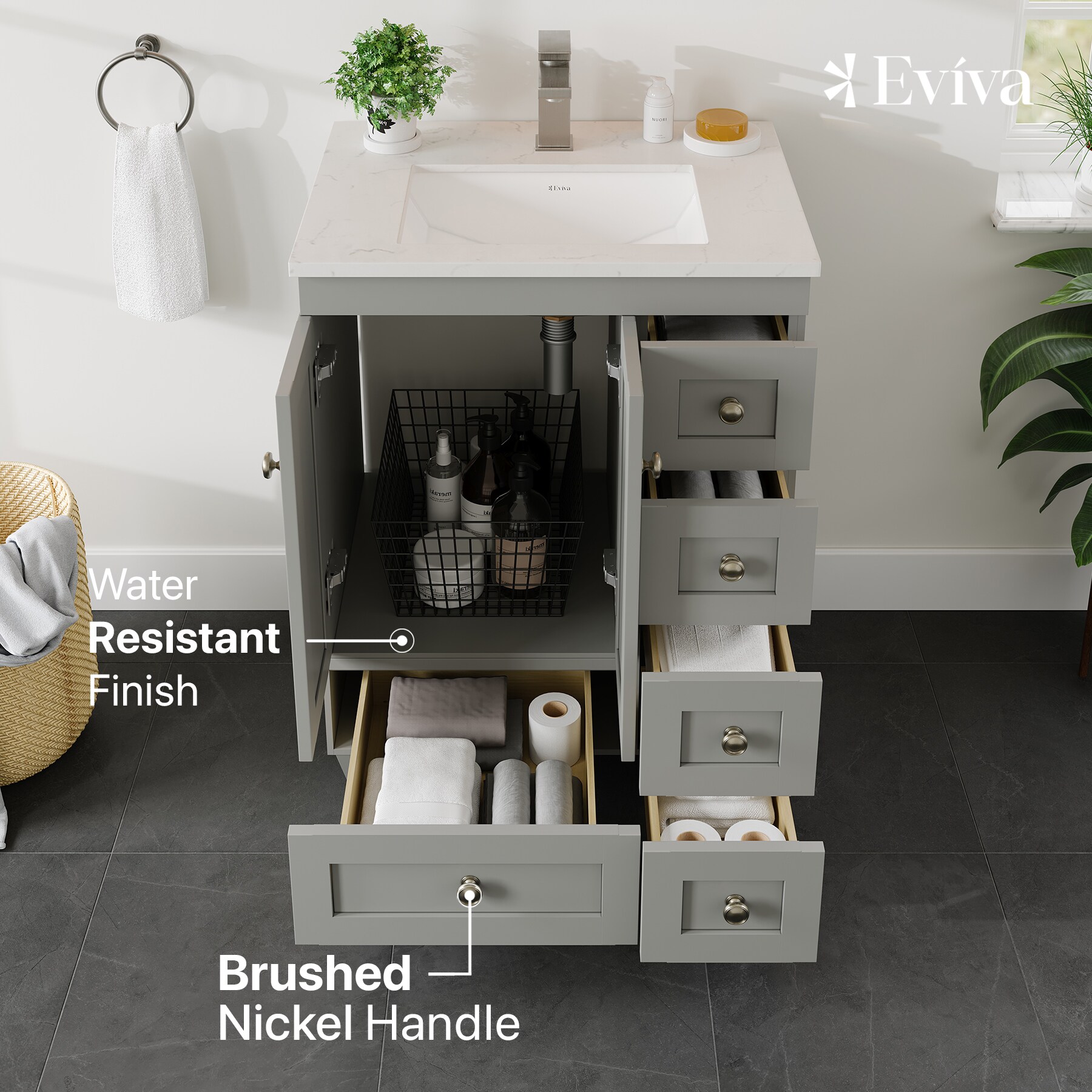 Eviva EVVN69-24GR-Q Bath-Vanity-Combo - View #3