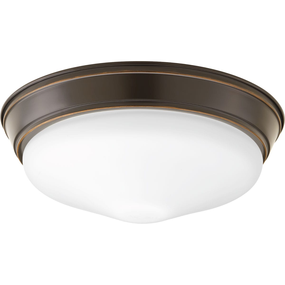 Progress Lighting P350054-020-30 LED Flush Mount 1-Light Antique Bronze LED Flush Mount Light ENERGY STAR