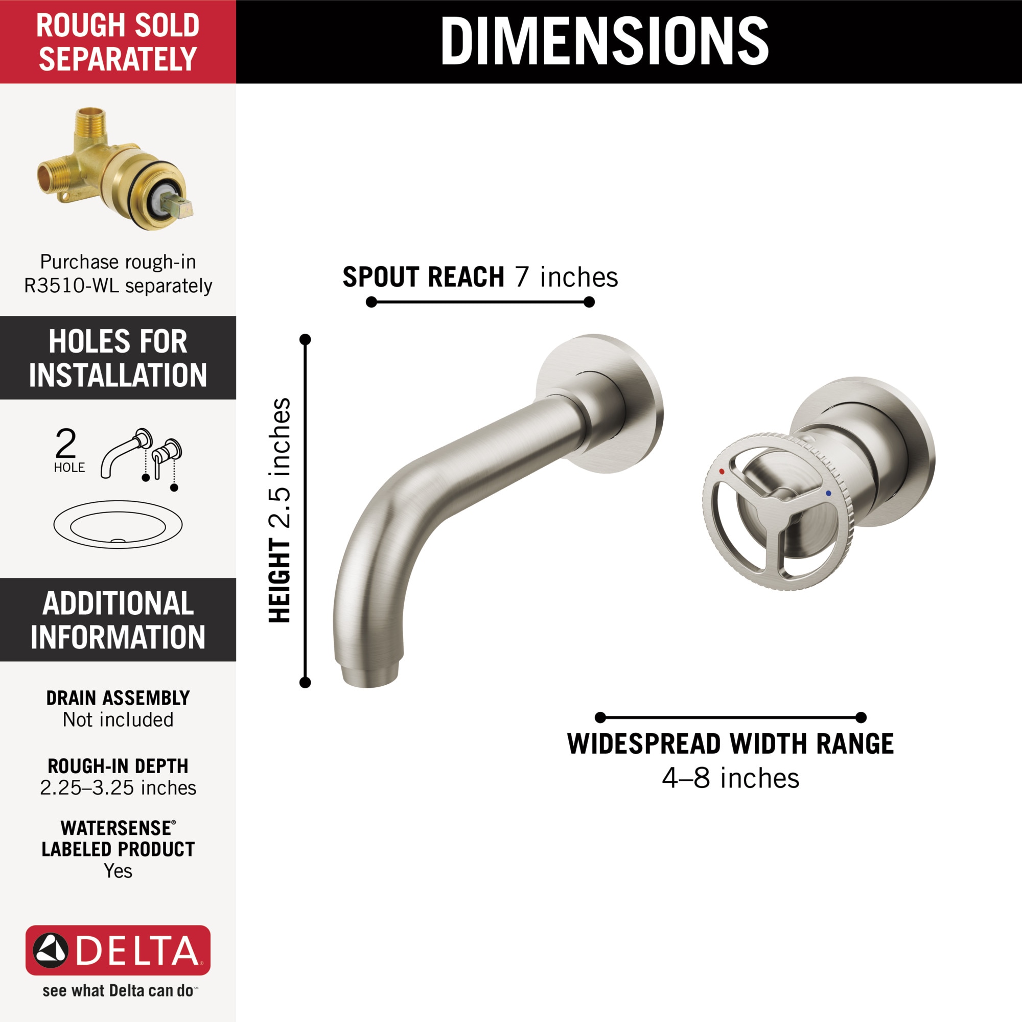 Delta T3558LF-SSWL Lavatory-Faucets - View #3