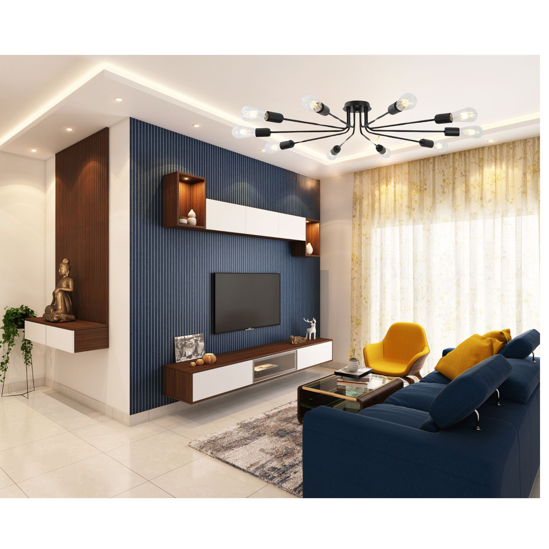AAZJ Pendant Lighting 10 -Light Black/Brushed Modern/contemporary Clear glass Sputnik Large Hanging Pendant light