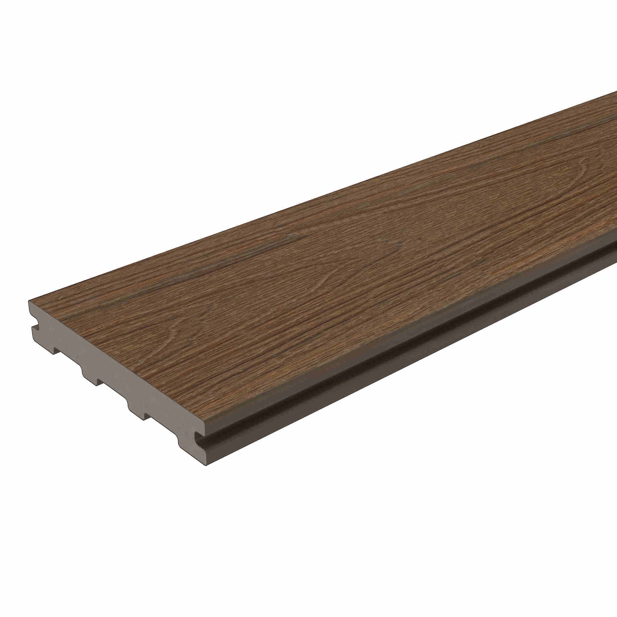 NewTechWood US53-8-IP Bell Series 1-in x 6-in x 8-ft Brazilian IPE Grooved Composite Deck board