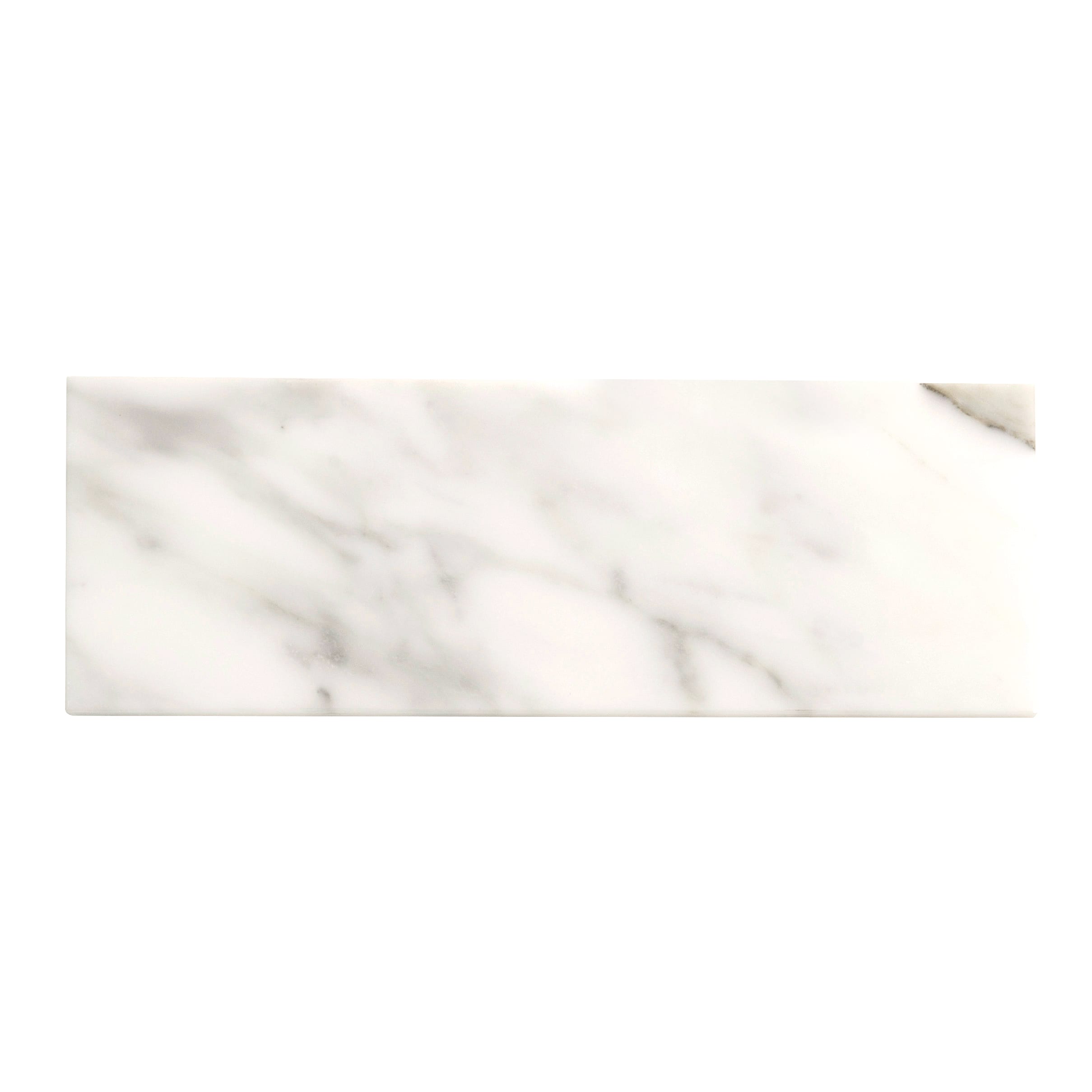 Apollo Tile (Sample) White 4-in x 12-in Polished Marble Floor and Wall Tile