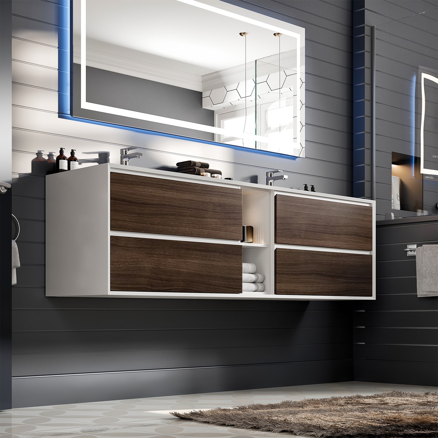 Eviva EVVN777-75GOK-WH Bath-Vanity-Combo - View #2