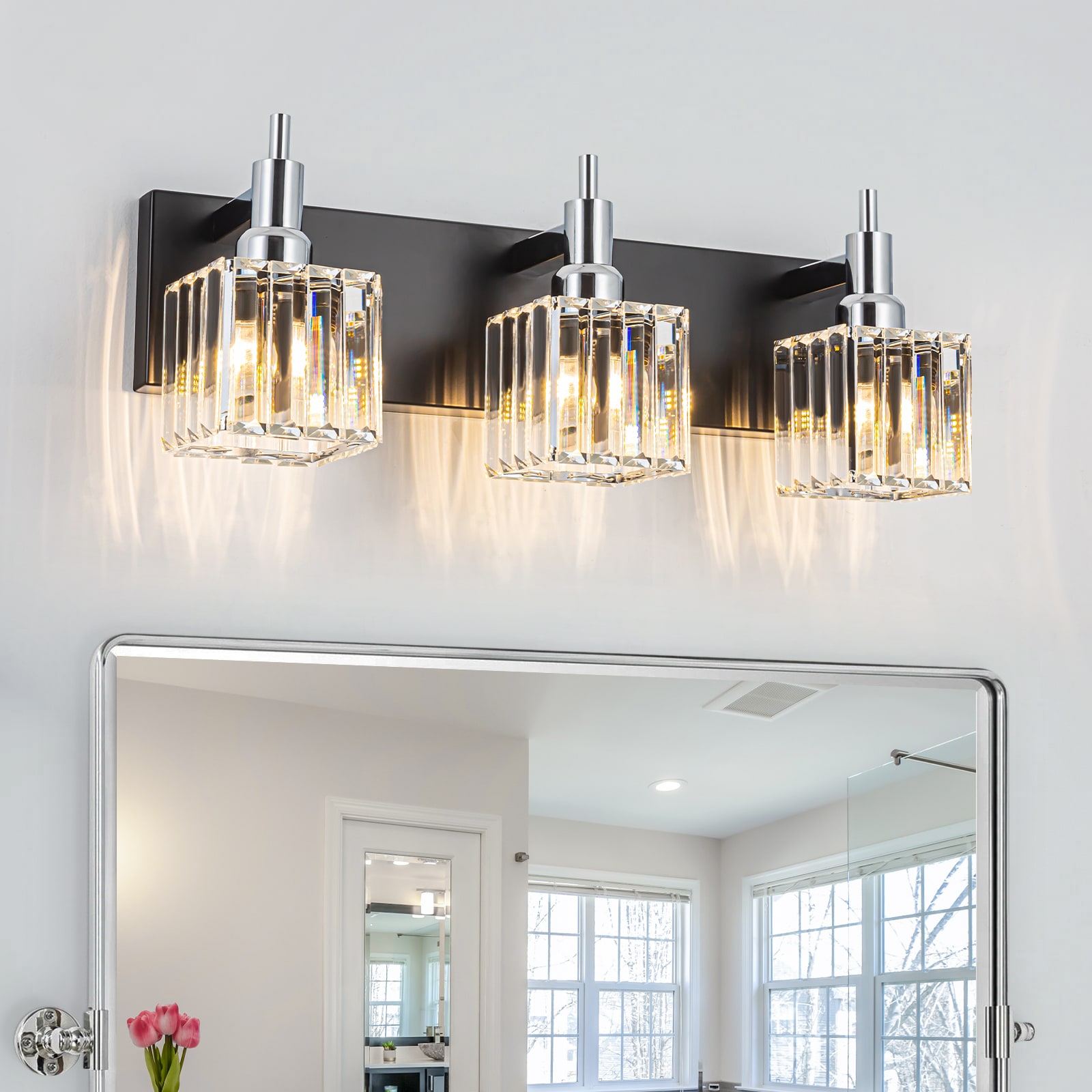 EDISLIVE Y81010000052998 Orillia 19.7-in 3 -Light Black Modern/contemporary Vanity light