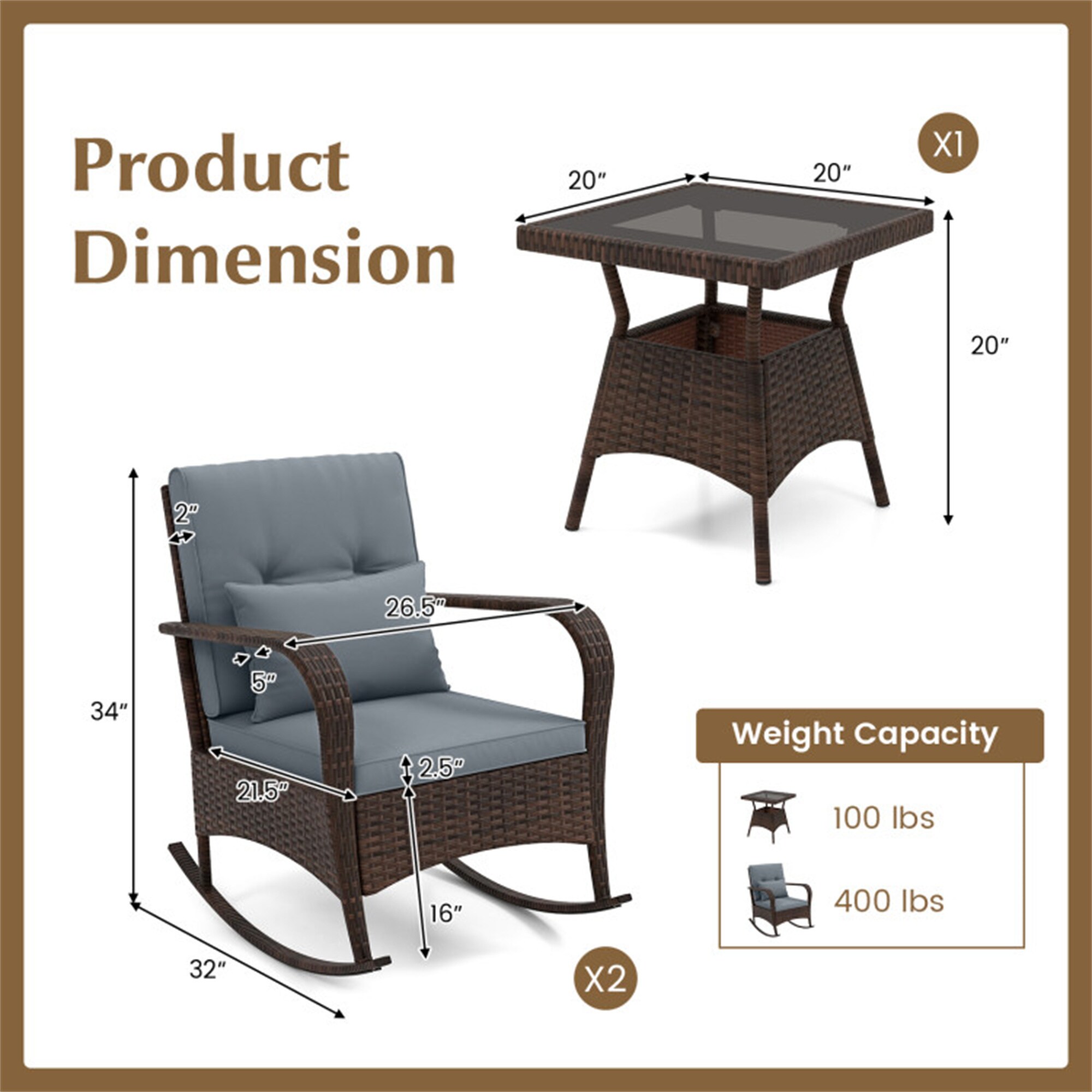 BABOOM BOM-71689GR-CO Patio-Conversation-Sets - View #4