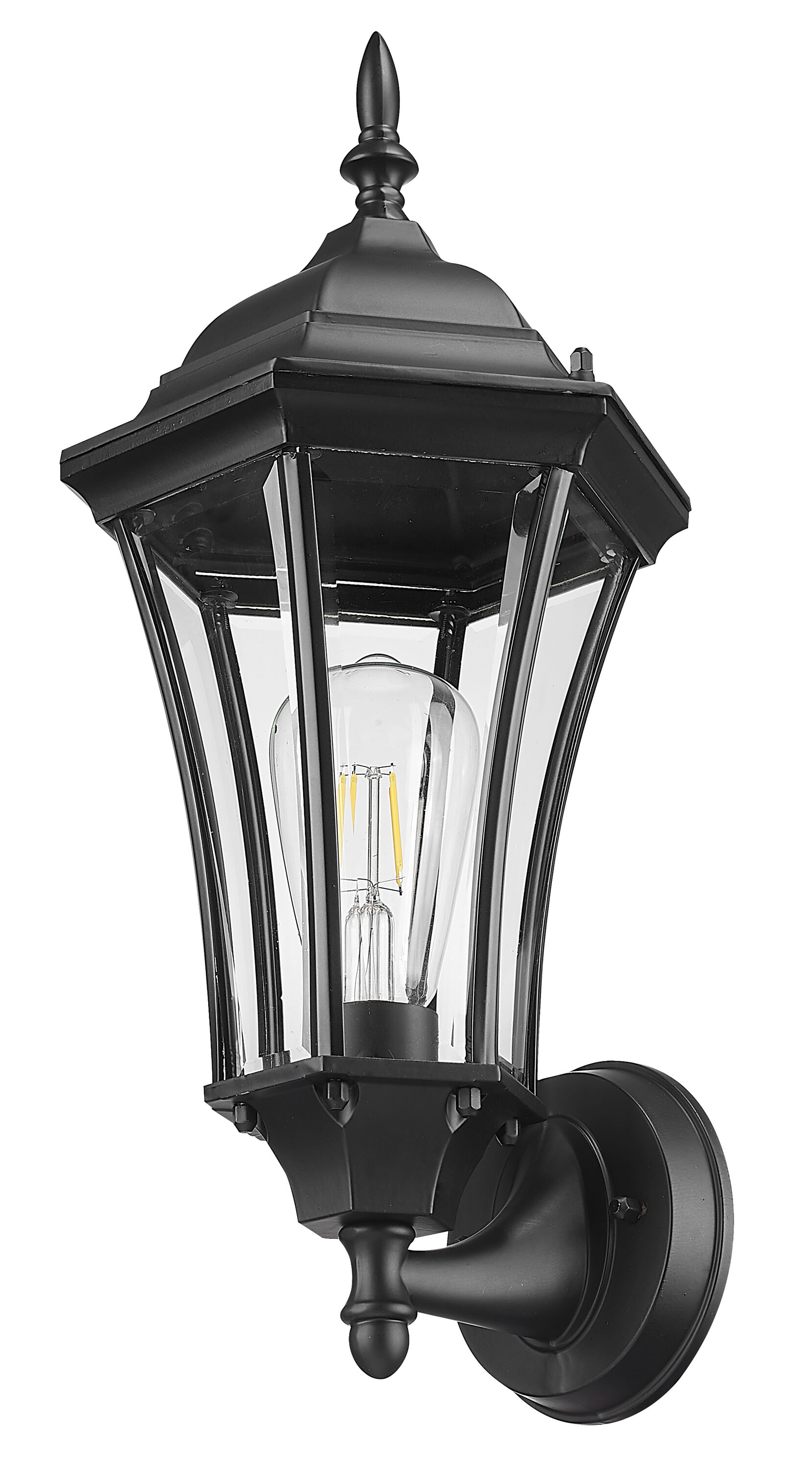 Acclaim Lighting Bryn Mawr Matte Black Traditional Beveled Glass Lantern Pendant Light