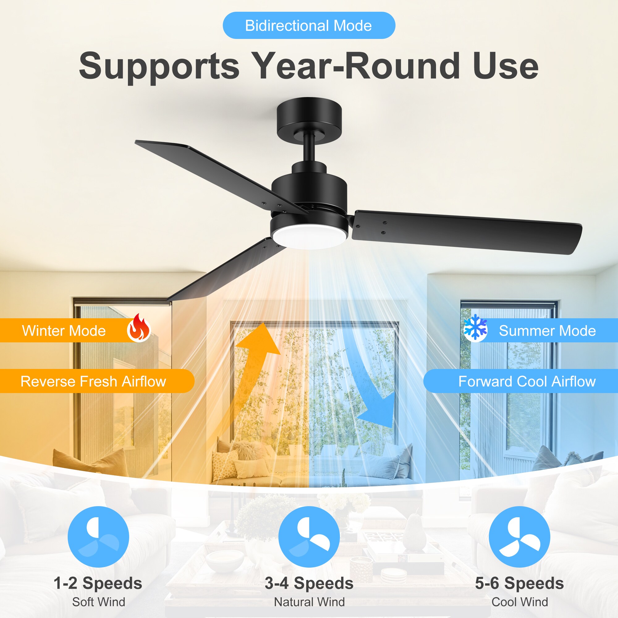 Airsurfer AS-30026-BK Ceiling-Fans - View #5