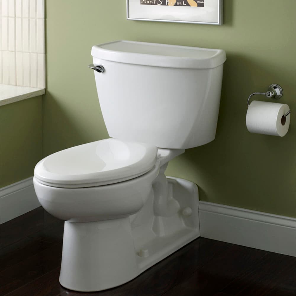 American Standard 2878100.020 Yorkville White Elongated Chair height 2-piece Toilet 4-in Rough-In WaterSense 1.1 GPF
