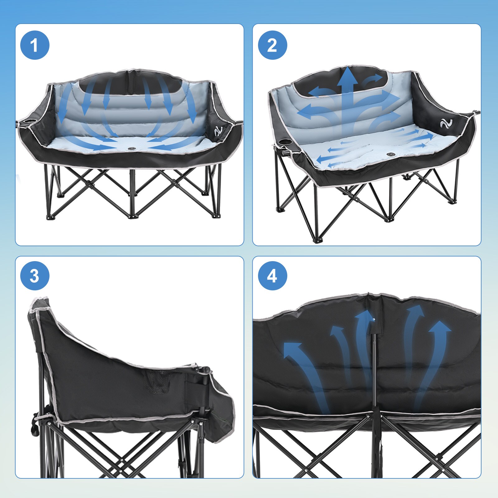 Esazn JHSRY-BKGR-LYU Beach-Camping-Chairs - View #10